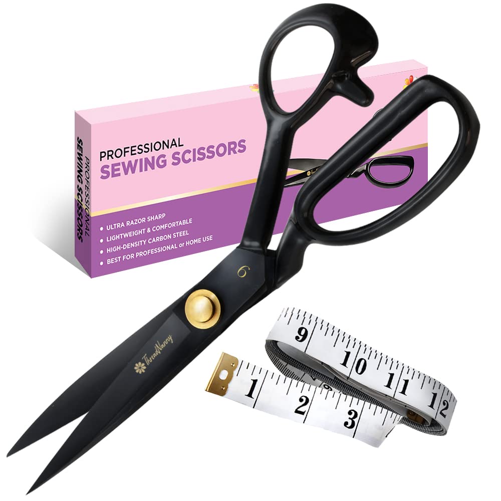 Fabric Scissors Tailor Sewing Shears - 9 Inch Heady Duty Scissors for  Fabric Cutting Professional Ultra Sharp Cloth Tailor Scissors Multipurpose