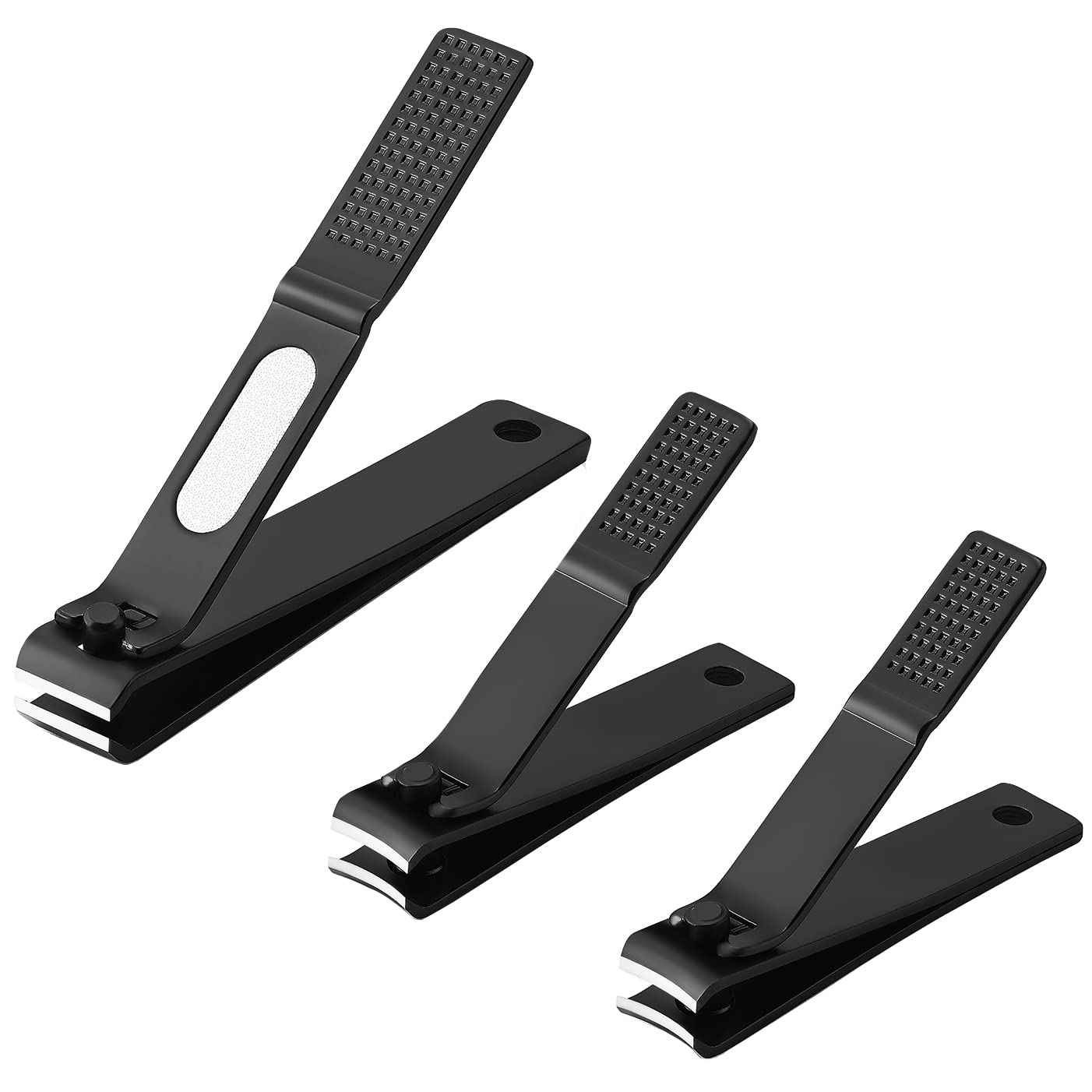 3Pcs/set Nail Clippers With Catcher Stainless Steel Fingernail