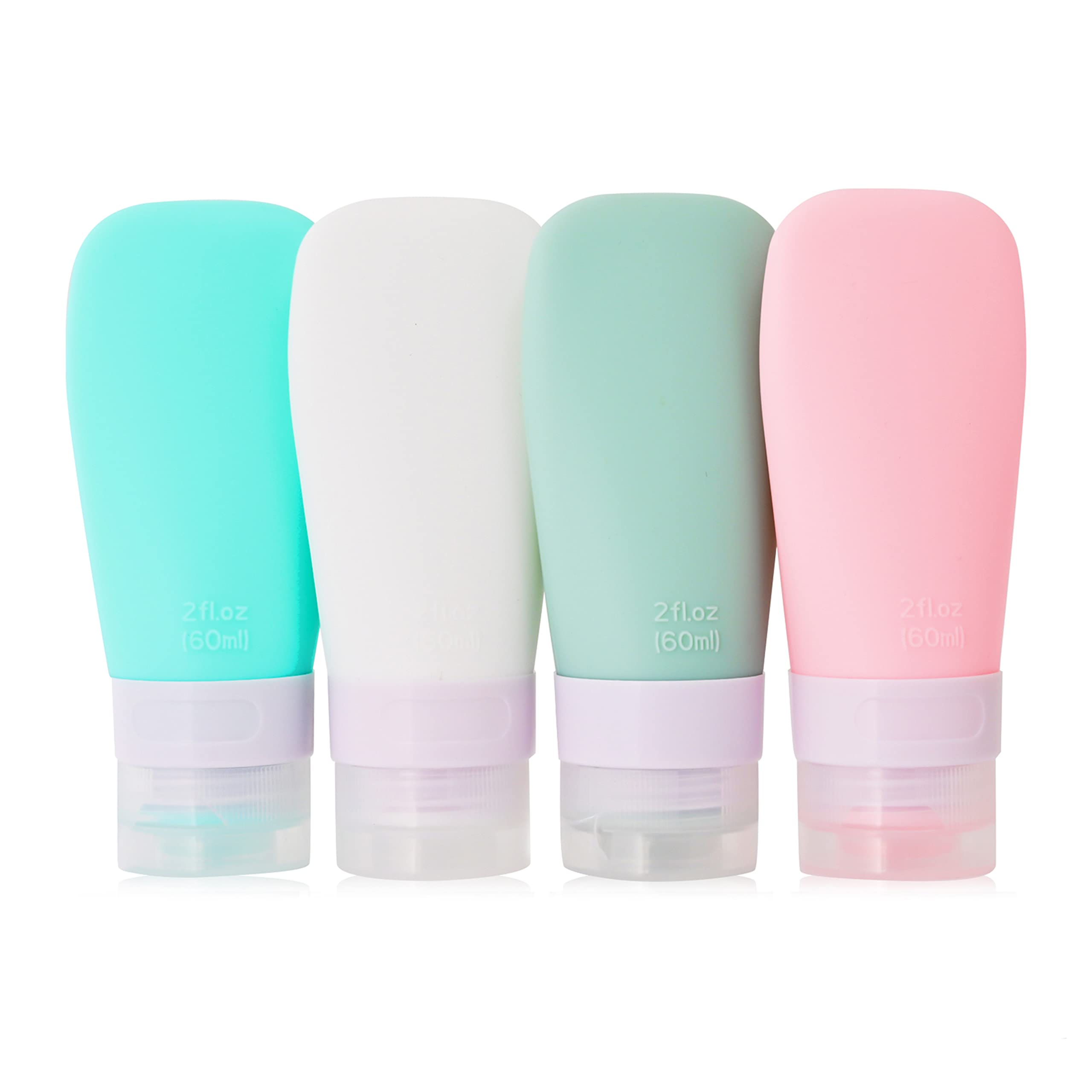 Silicone Travel Bottles Containers for Toiletries: TSA Approved Traveling  Size Shampoo Tubes Kit, Leak Proof Refillable Liquid Container Set for  Lotion Soap Conditioner Cream Cosmetic 3oz - Green/Yellow/Blue/Pink