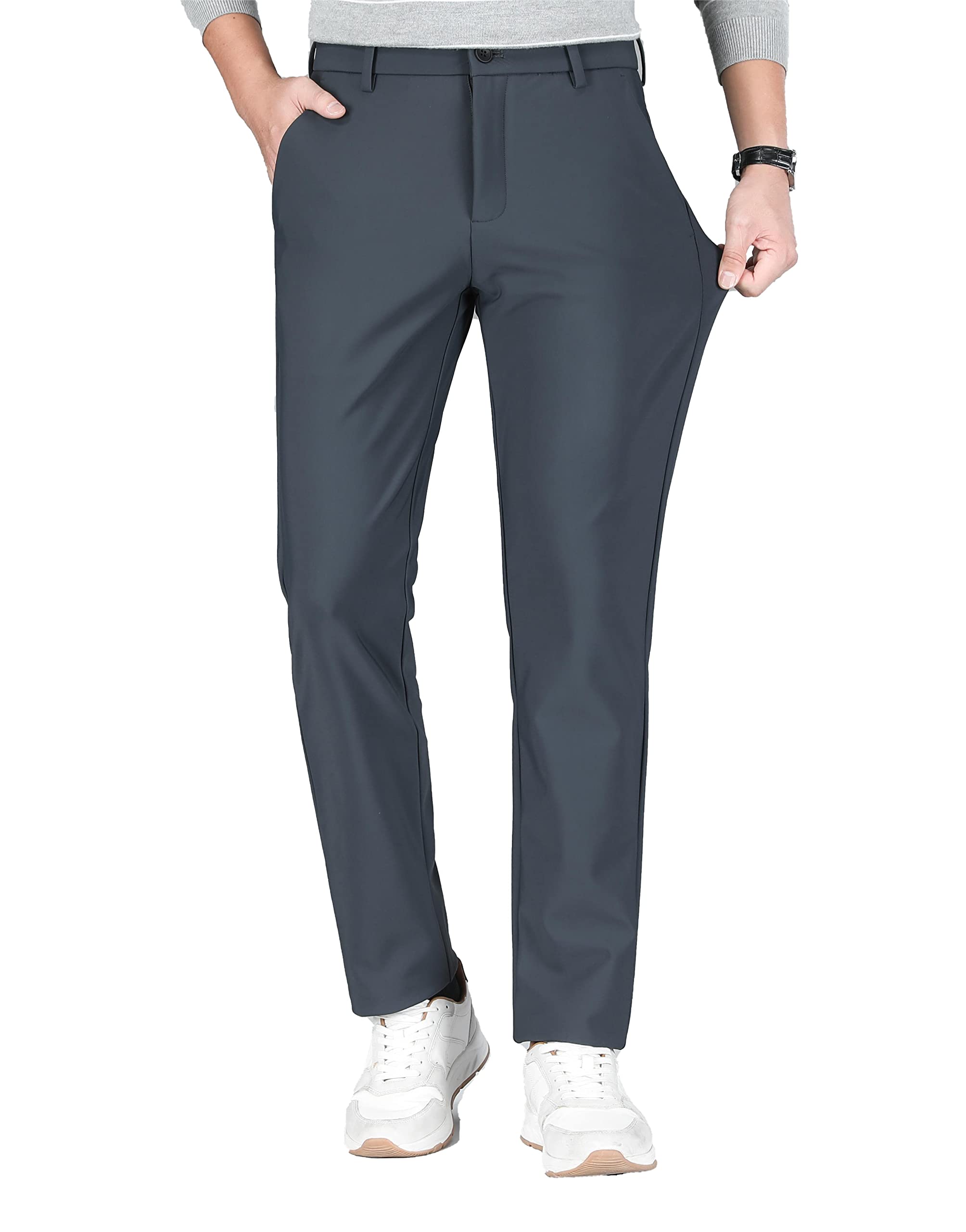 ICPANS Suit Trousers Formal Men's Clothing Suits & Blazer Suit Pants Man  Formal Autumn Winter Dress Pants Wool Blend Big Size 44