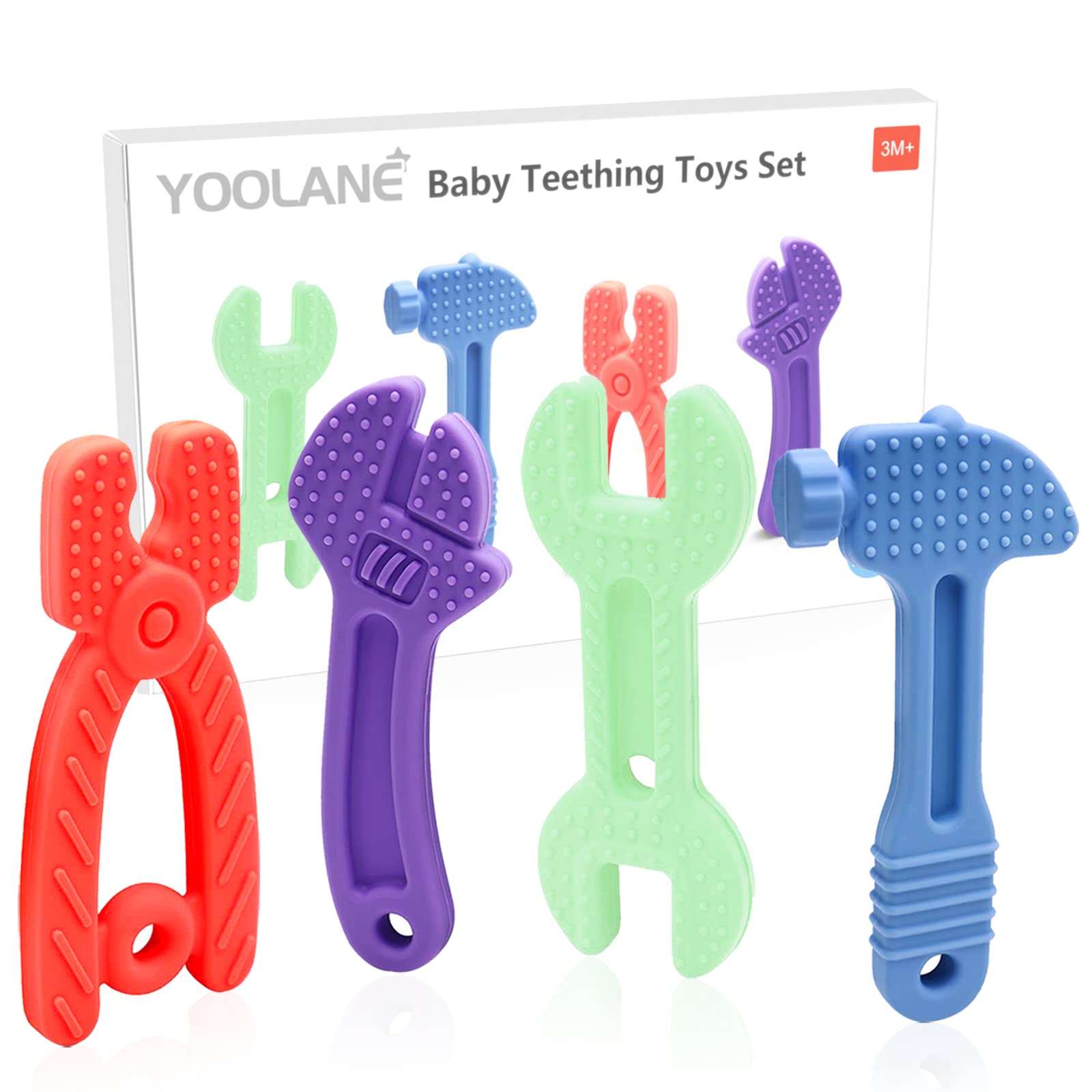 Teething Toys for Babies 0-6 Months 6-12 Months, Baby Teething Toys,  Silicone Ba