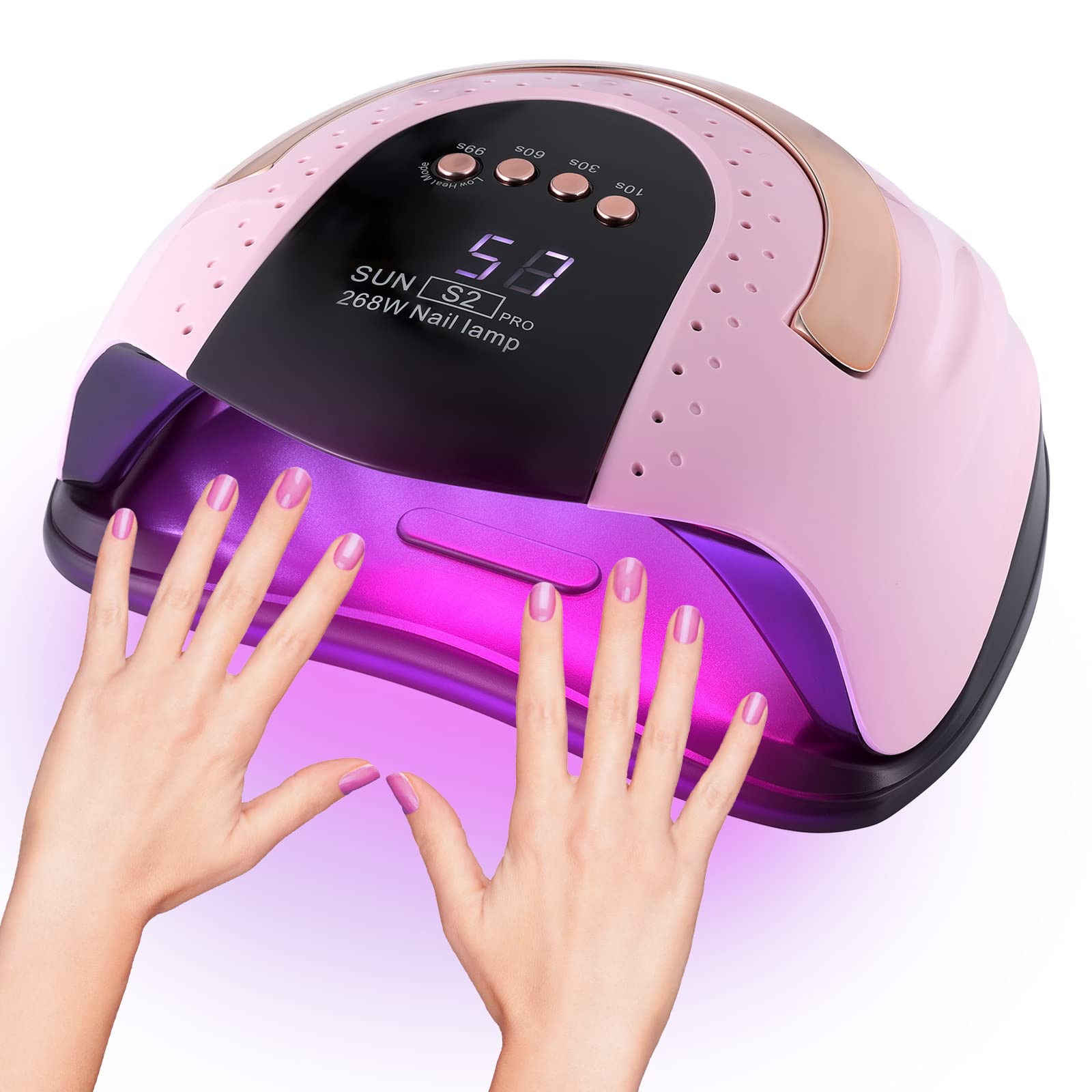 268W UV LED Light Lamp Nail Dryer for Gel Polish with 57 pcs Dual