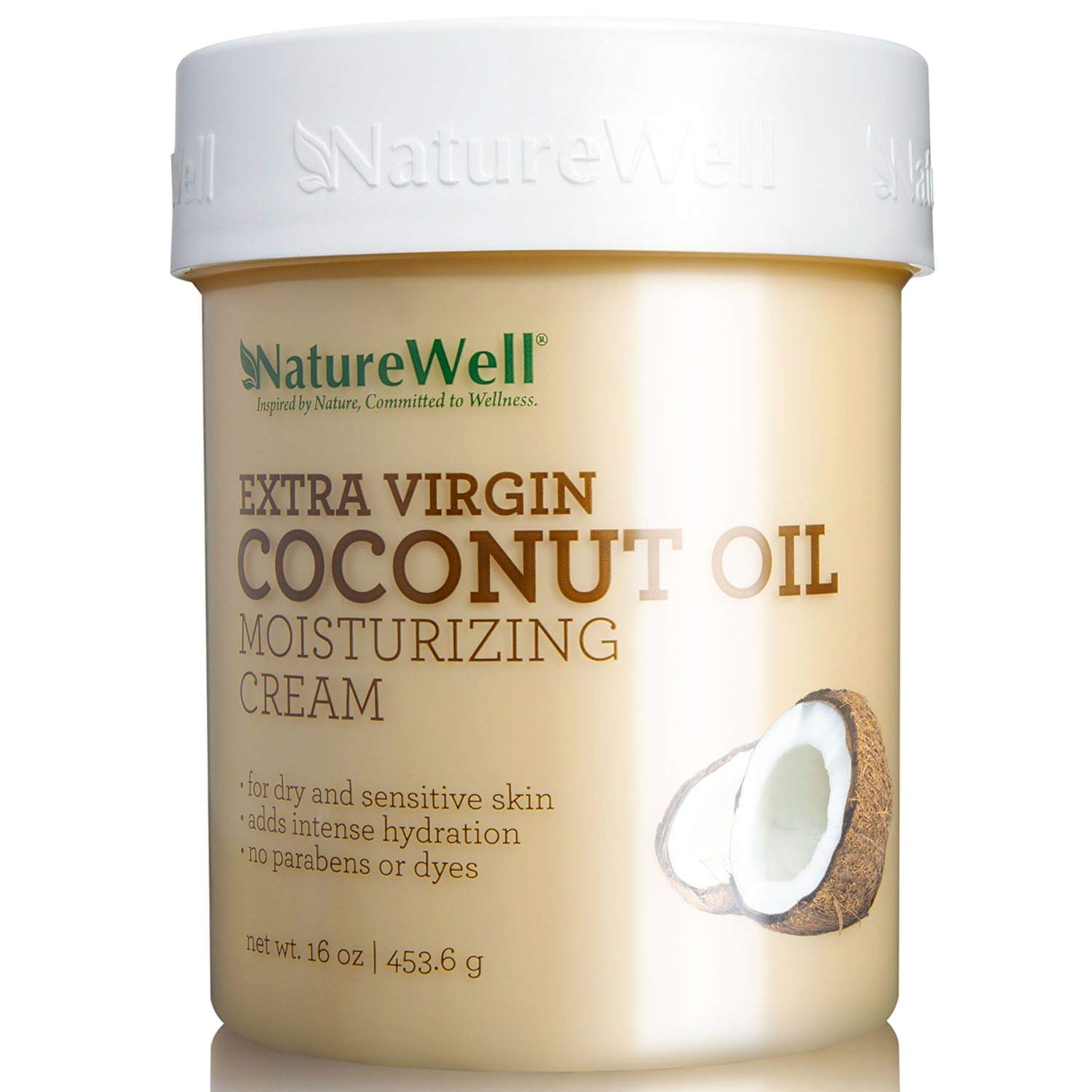 NATURE WELL Extra Virgin Coconut Oil Moisturizing Cream for Face, Body, &  Hands, Restores Skin's Moisture Barrier, Provides Intense Hydration For Dry