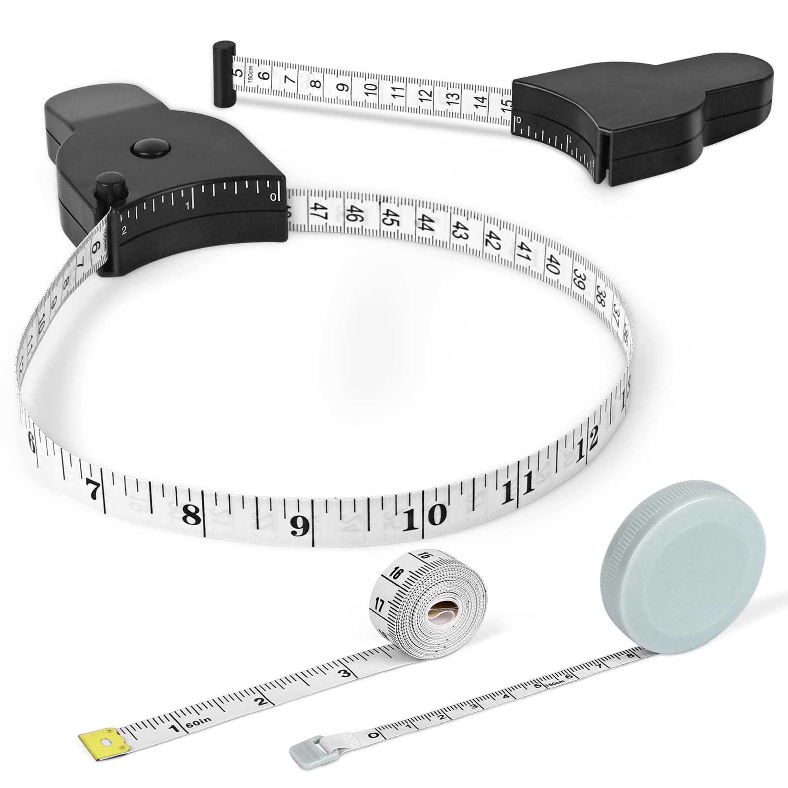 Body Measuring Tape Retractable inch tape for measurement for body with  Lock Pin and Push Button
