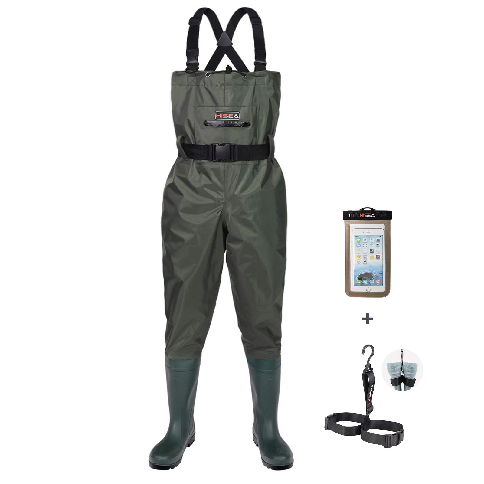 HISEA Upgrade Chest Waders Fishing Waders for Men with Boots