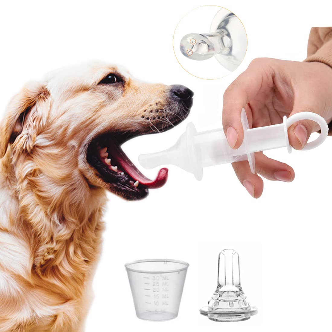 Pet Feeding Syringe Soft Tip Cat Dog Syringe Bottles for Pet