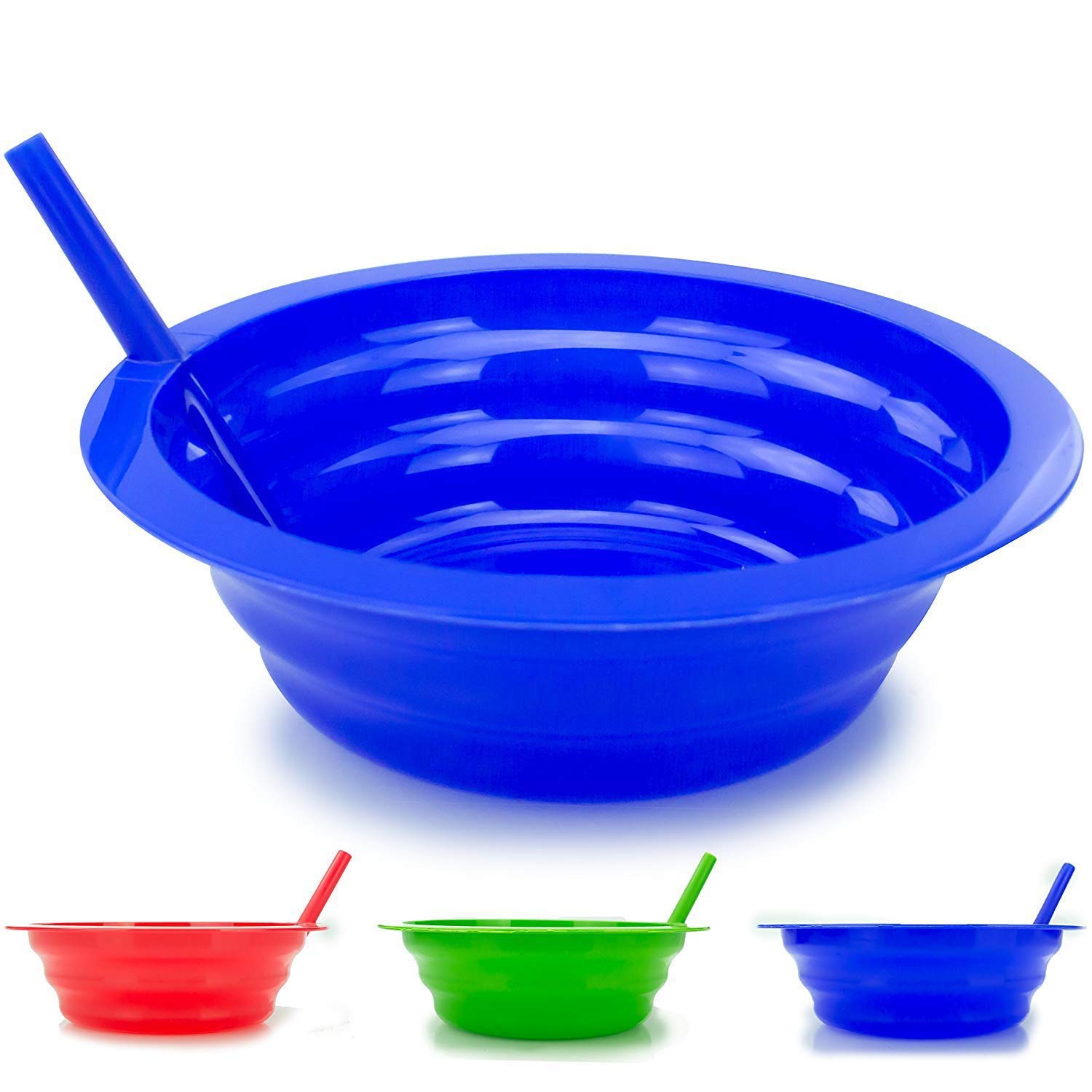 8 Sip-A-Bowl Set 14oz BPA Free Straw Bowls Sip Every Drop Cereal Ice Cream  Soup