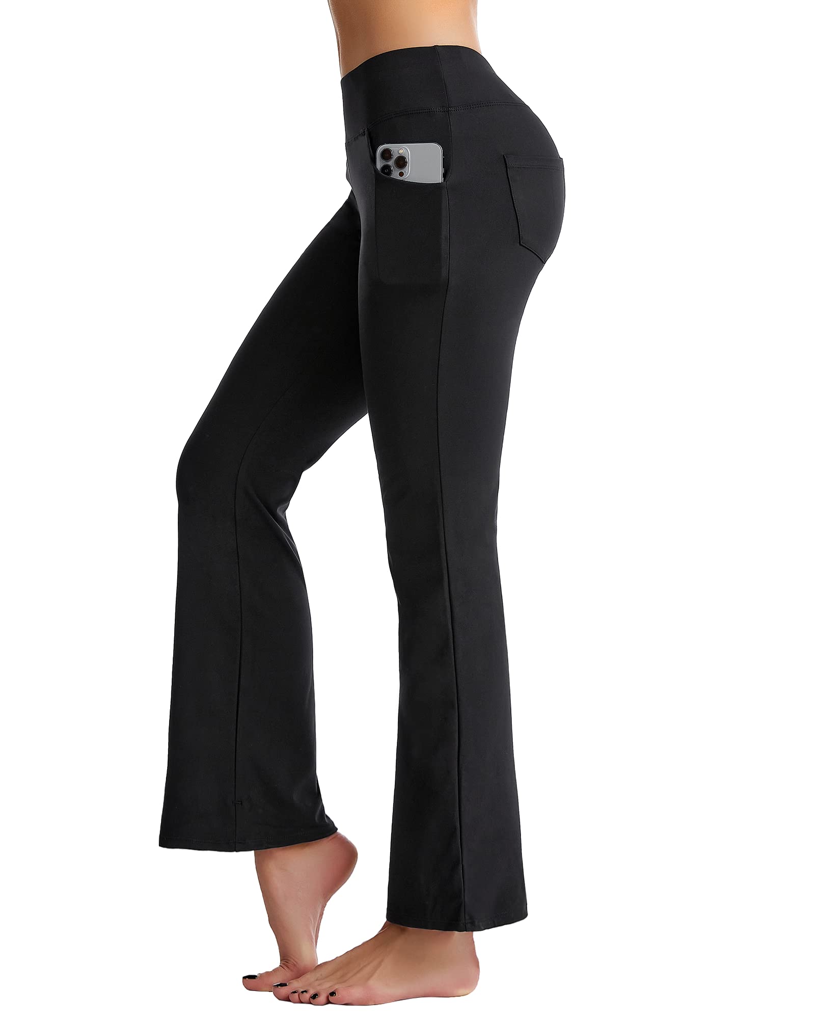 ALONG FIT Leggings for Women High Waist Flared Yoga Pants with Pockets  Bootcut Wide LegTummy Control Leggings 30 : : Clothing, Shoes &  Accessories