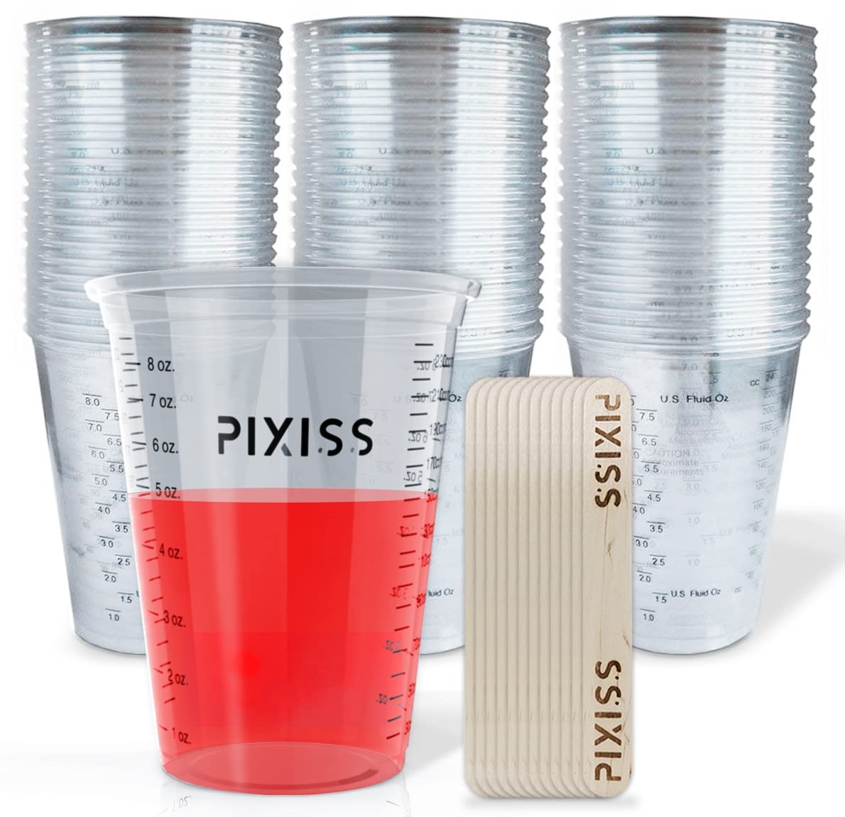 Disposable Epoxy Resin Mixing Cups with Measurements (100-Pack