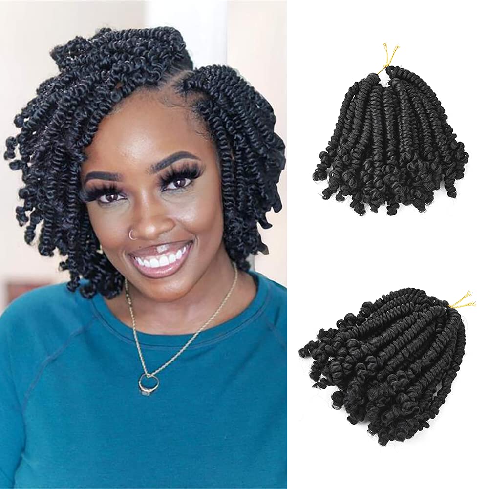 Short Pre Looped Wavy Senegalese Twist Crochet Hair with Curly