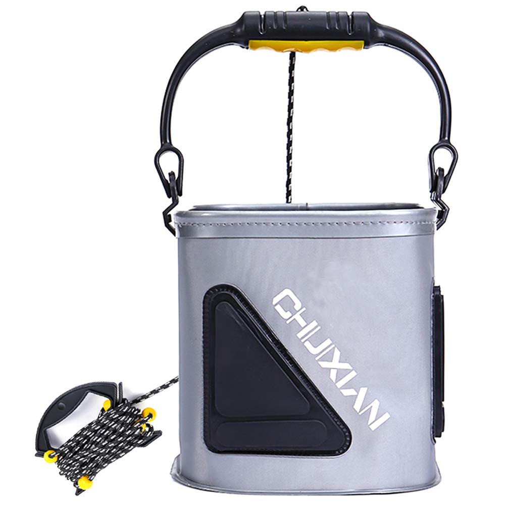 Drasry Collapsible Fishing Bait Bucket Portable Multi-Functional