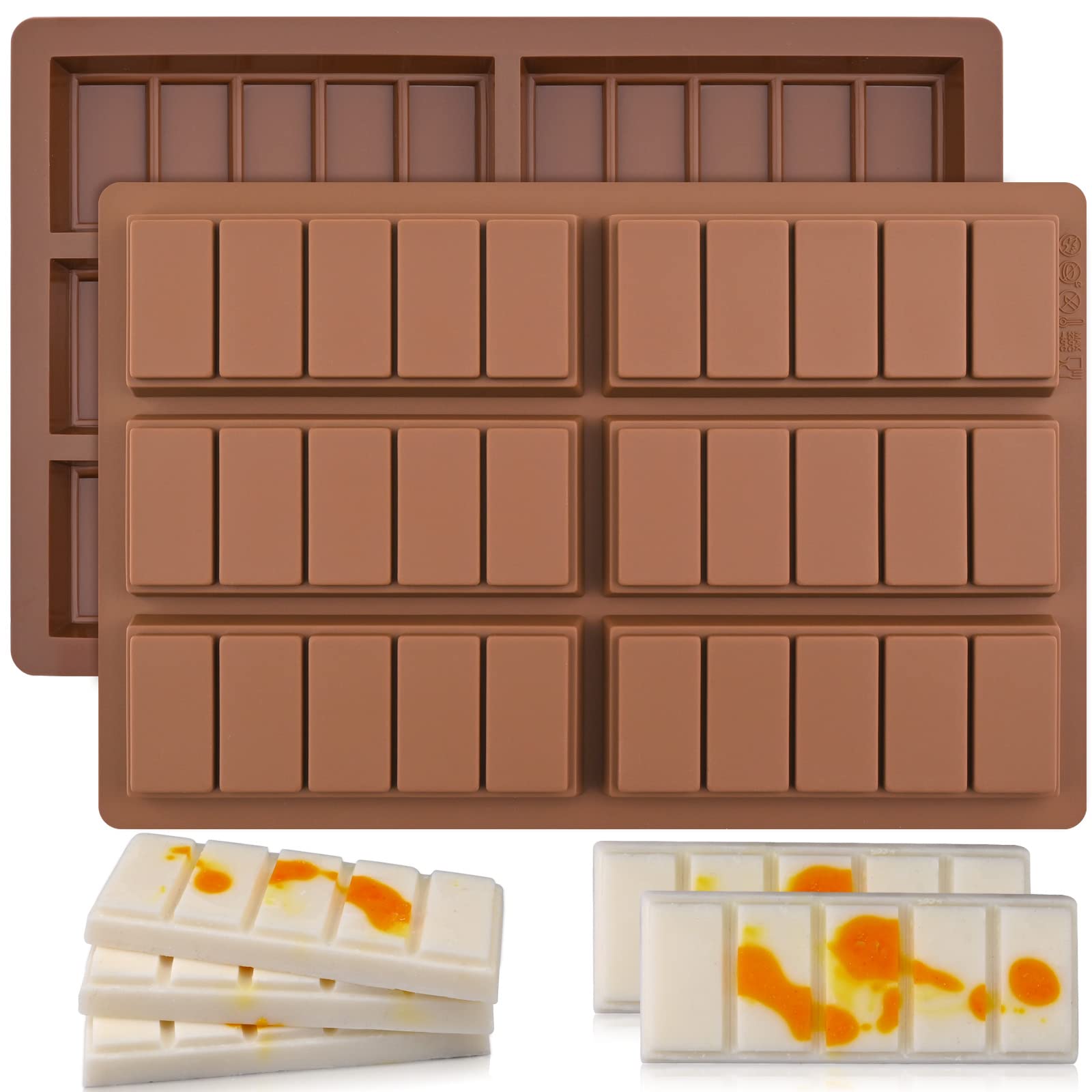Food Grade Silicone Molds for Wax Melts Break-Apart Chocolate