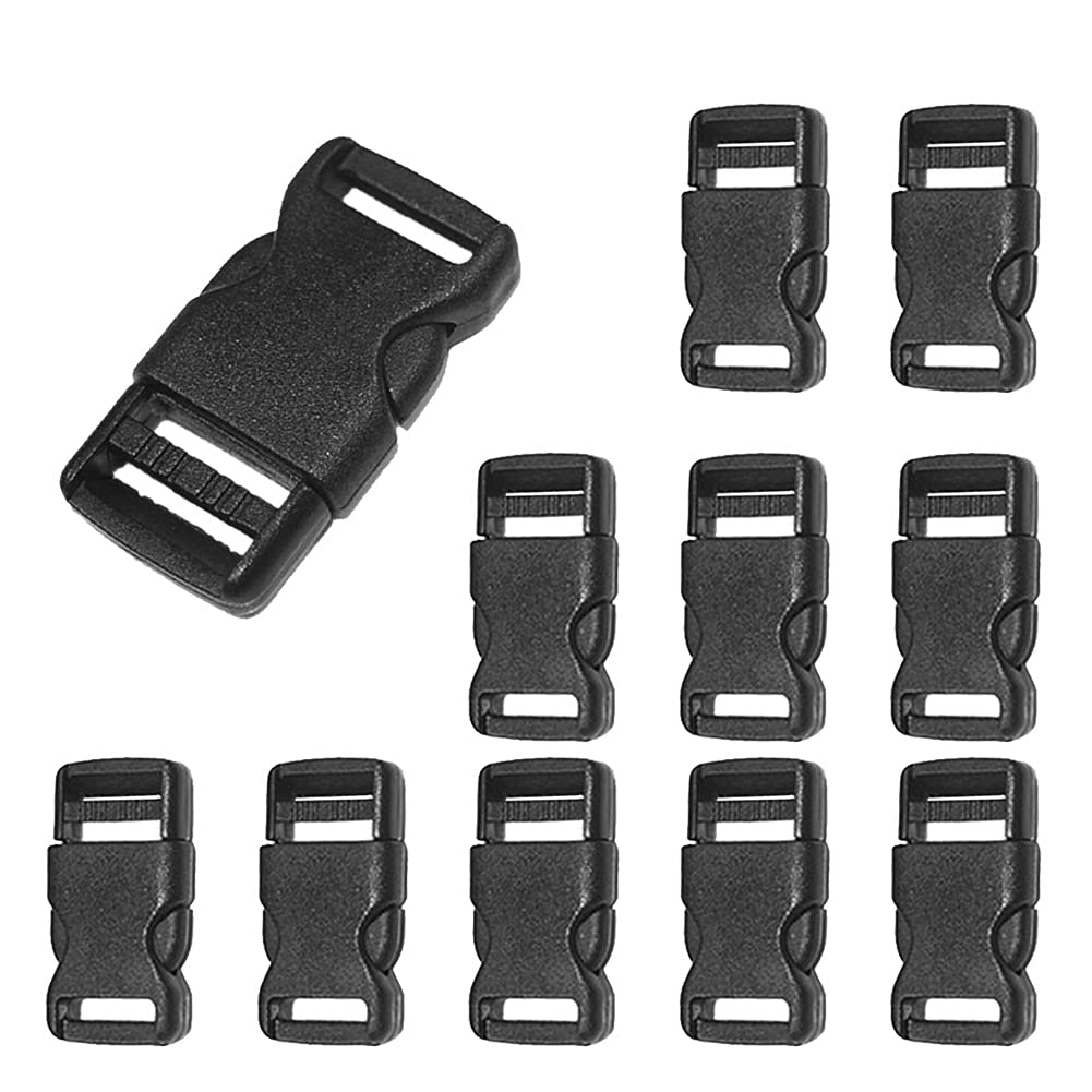 32mm Black Plastic Side Quick Release Buckle Clip – Cord Strap Backpack Bag  RE