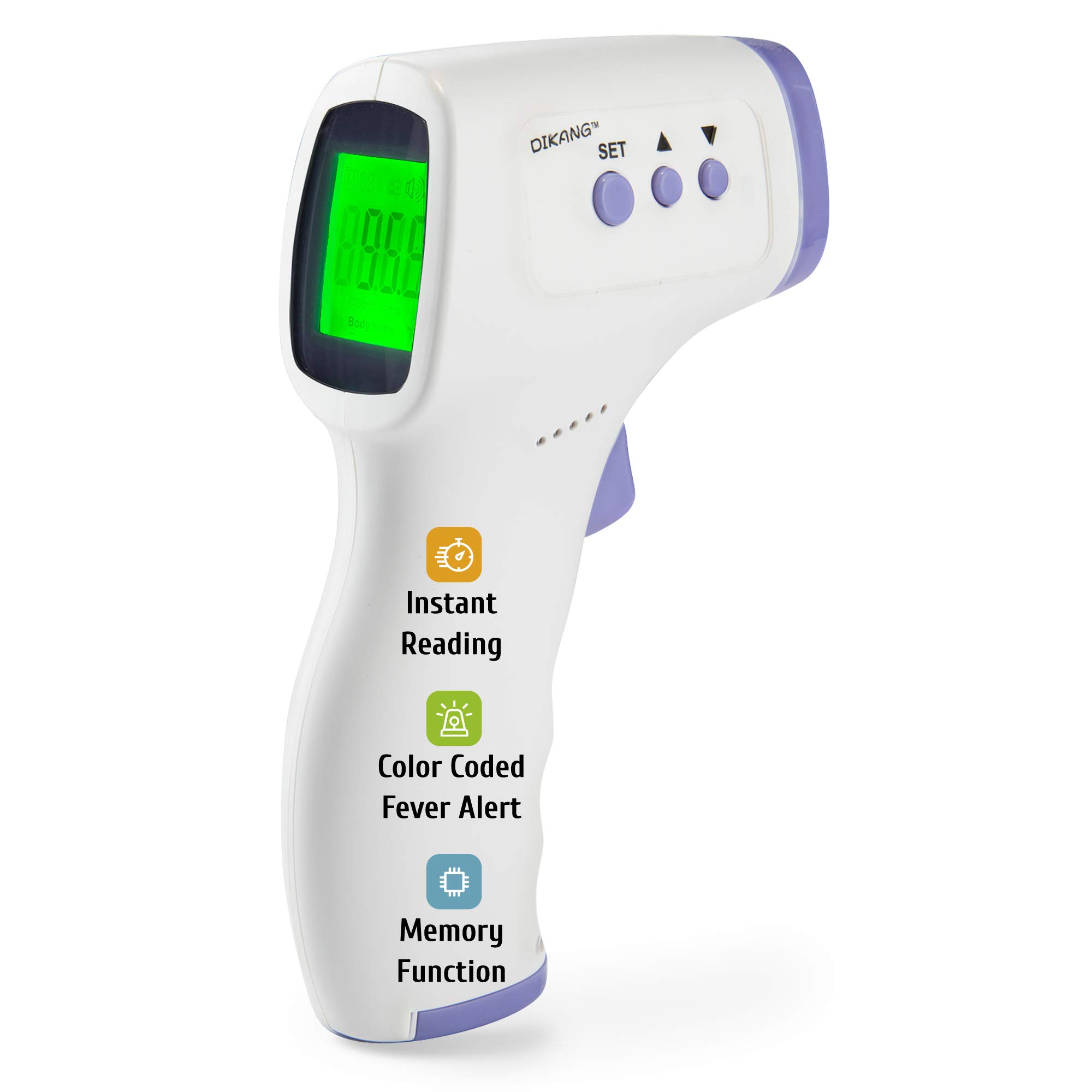 Infrared Forehead Thermometer 3 In 1 Non-contact Forehead Thermometer With  Fever Alert, 4-color Backlit Digital Display, Adult Thermometer With Memory