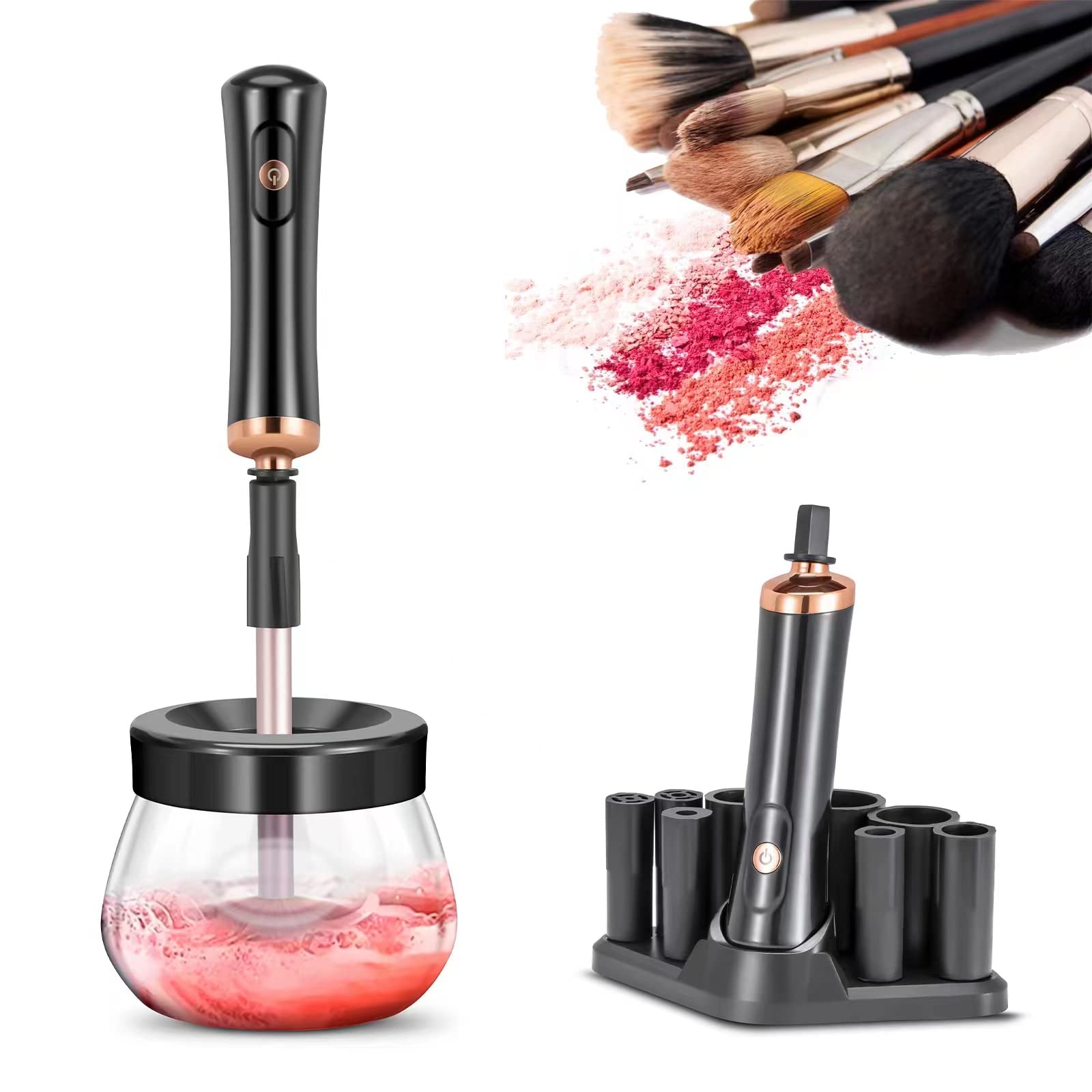 Makeup Brush Cleaner Tool,Dryer Super-Fast Electric Makeup Brush Cleaner  Machine,Cosmetic Brush Cleaner Automatic Scrubber Quick Dry Tool for all Makeup  Brushes 