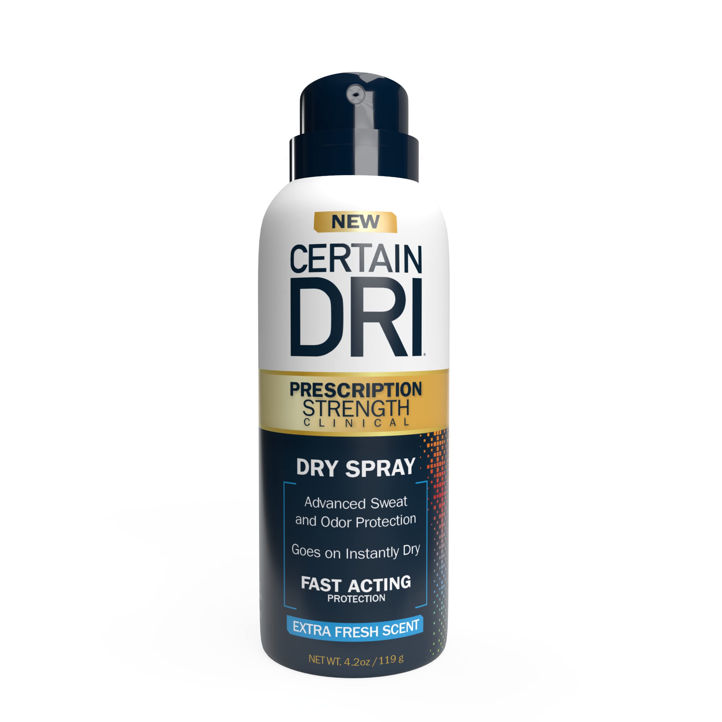 Dri Prescription Clinical Antiperspirant Deodorant Dry for Men and Women (1pk), Fast Acting Protection from Excessive Sweating, 4.2 oz 4.2 Ounce (Pack 1) Dry Spray (New!)