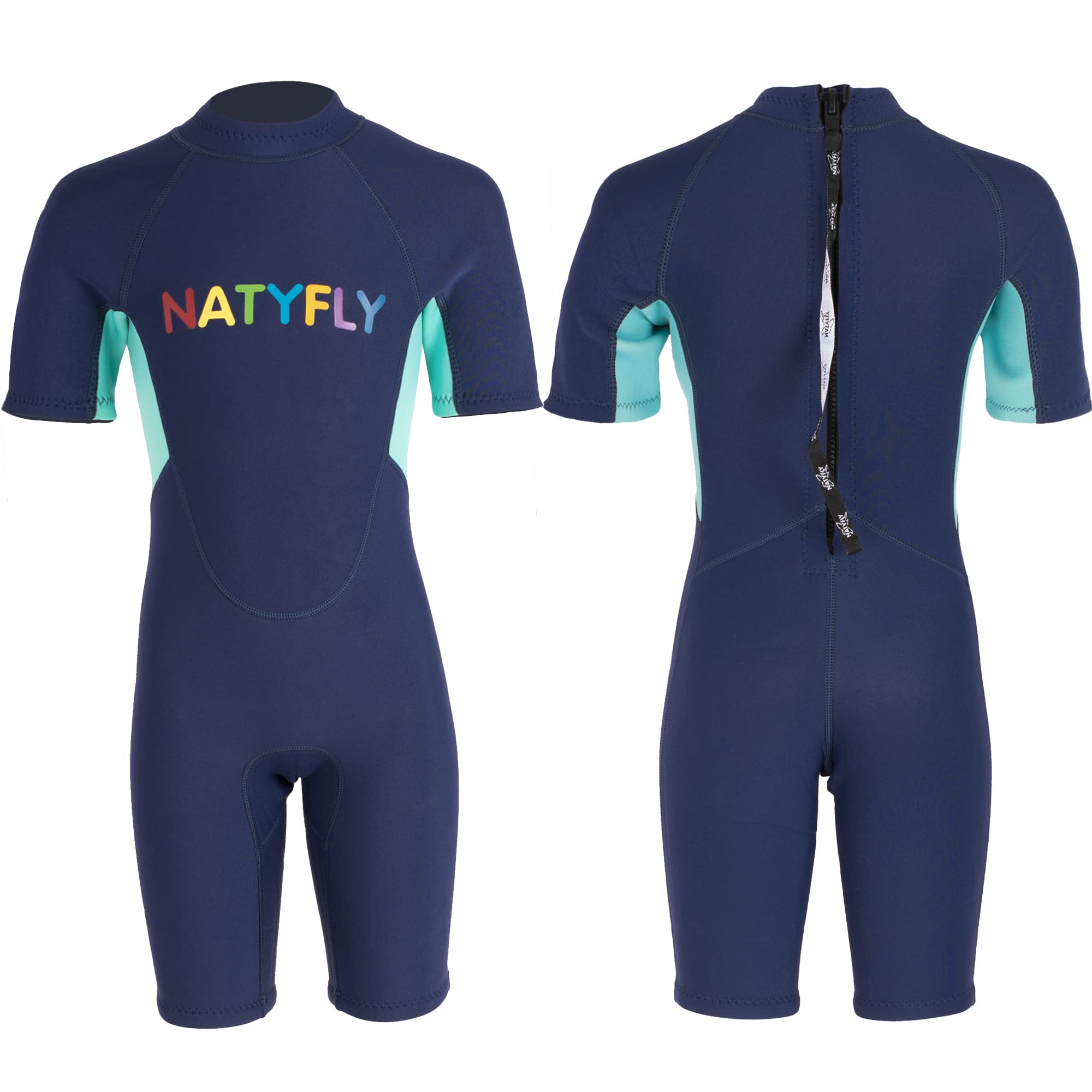 DIVE & SAIL Kids Wetsuit Shorty, 2mm Neoprene Thermal Swimsuit