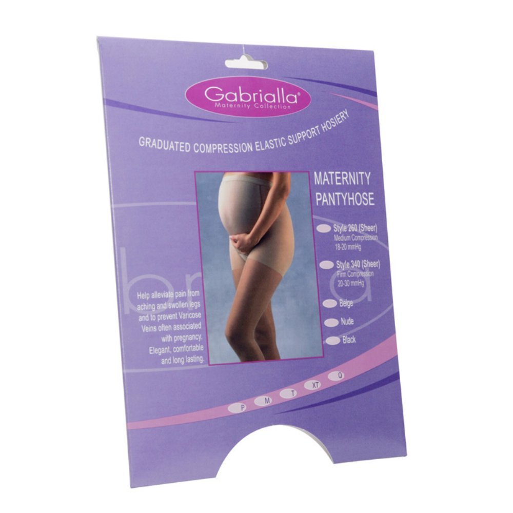 Gabrialla Sheer Maternity Graduated Compression Pantyhose, Firm Support,  for Women 23-30 mmHg: H-340