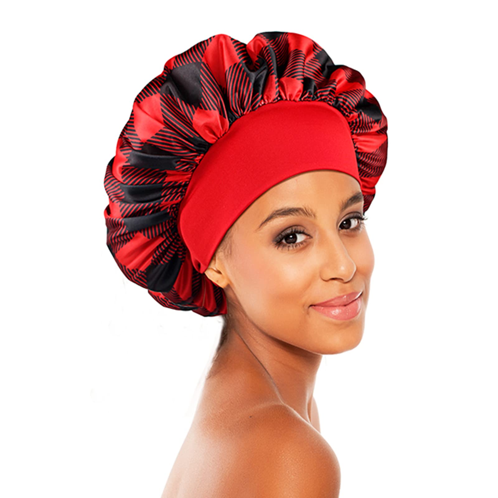 BONNET CAP Long Hair Care Hat Woman Silk Satin Protection Night