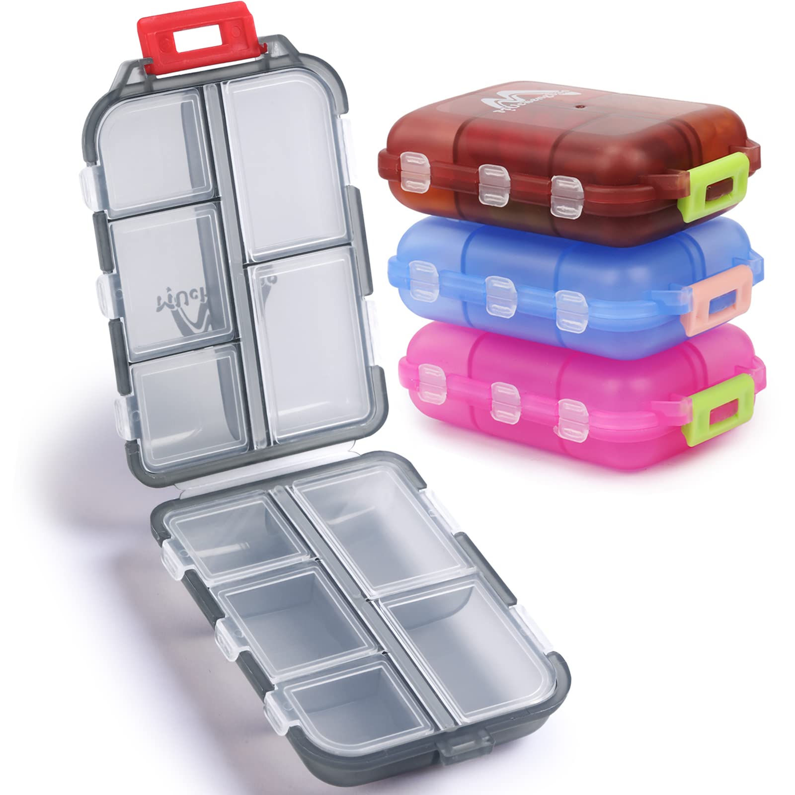 Plastic Small Pill Box Portable Travel Daily 6 Compartments Medication  Dispenser Organizer Waterproof Vitamin Fish Oil Container - AliExpress
