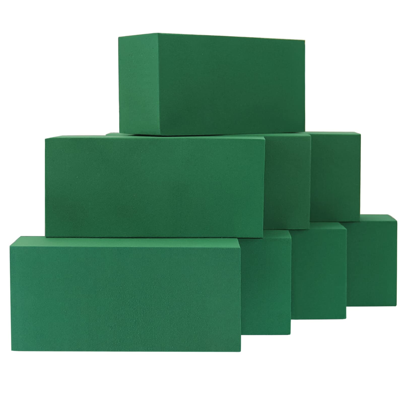 Nogis Floral Foam Blocks (4 Bricks) - Wet Florist Foam - Green Styrofoam Block for Artificial and Fresh Flowers Arrangement - Floral Foam Size