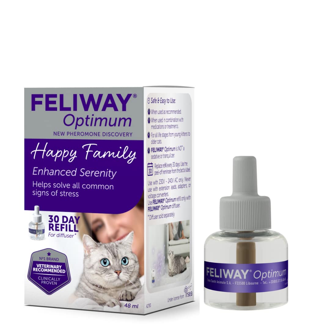 FELIWAY Optimum refill, the best solution to ease cat anxiety, cat conflict  and stress in the