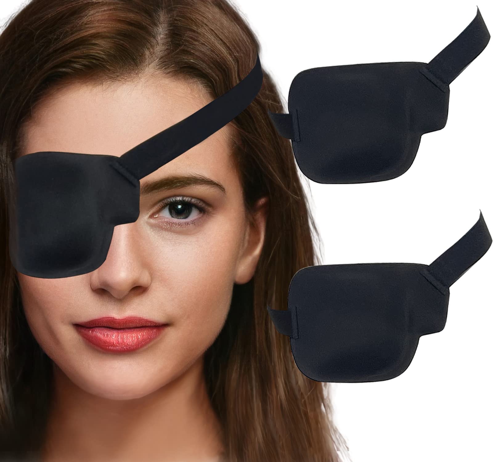 Eye Patches for Adults and Kids, 2 Pcs 3D Eye Patch Black