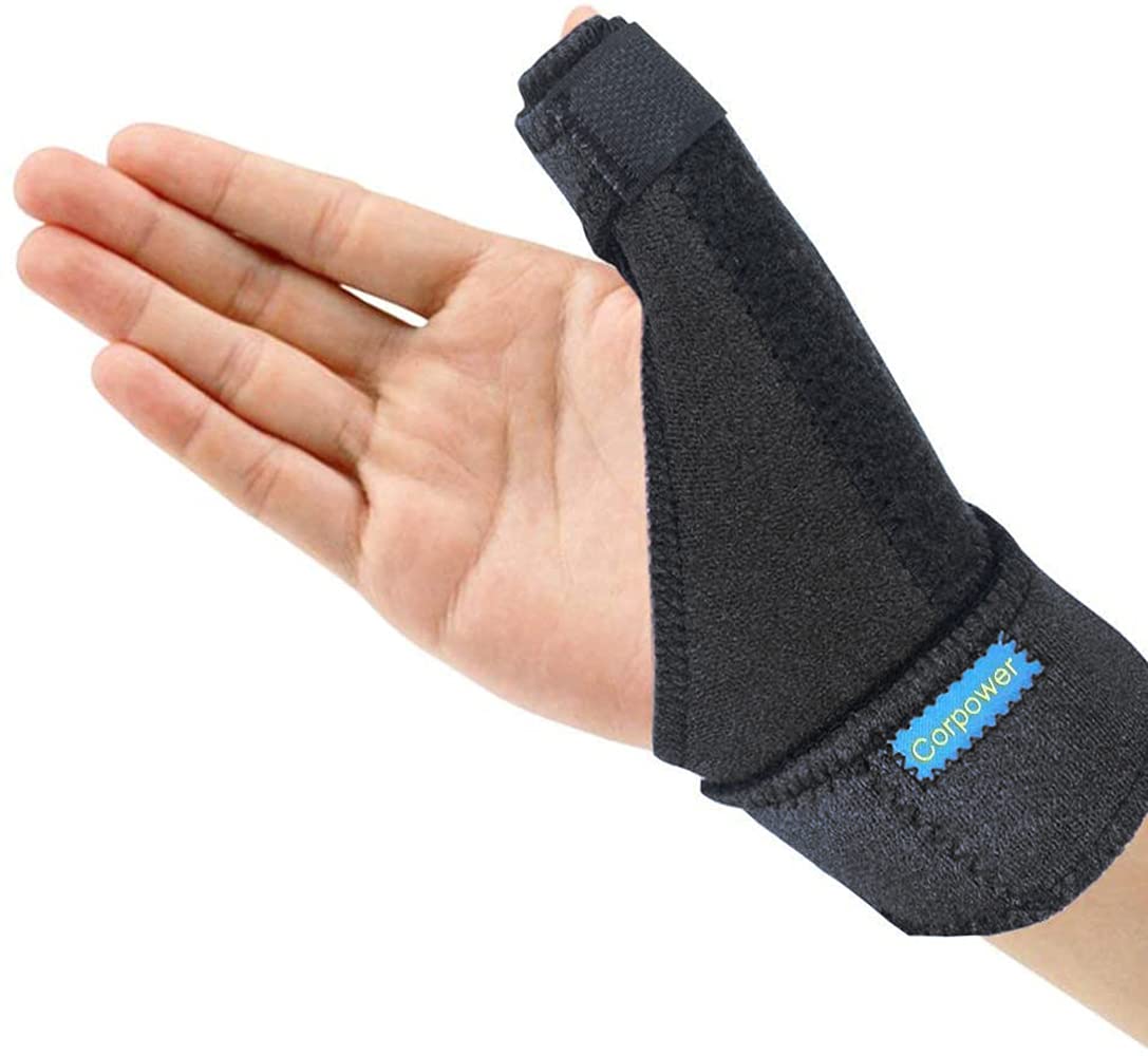 Corpower Trigger Thumb Brace Thumb Spica Splint - Thumb Spica Stabilizer  for Pain, Sprains, Arthritis,Tendonitis (Right