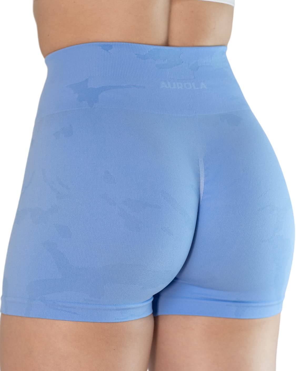 AUROLA CAMO Collection Workout Shorts for Women Subtle Logo Seamless  Scrunch Active Short in 2023