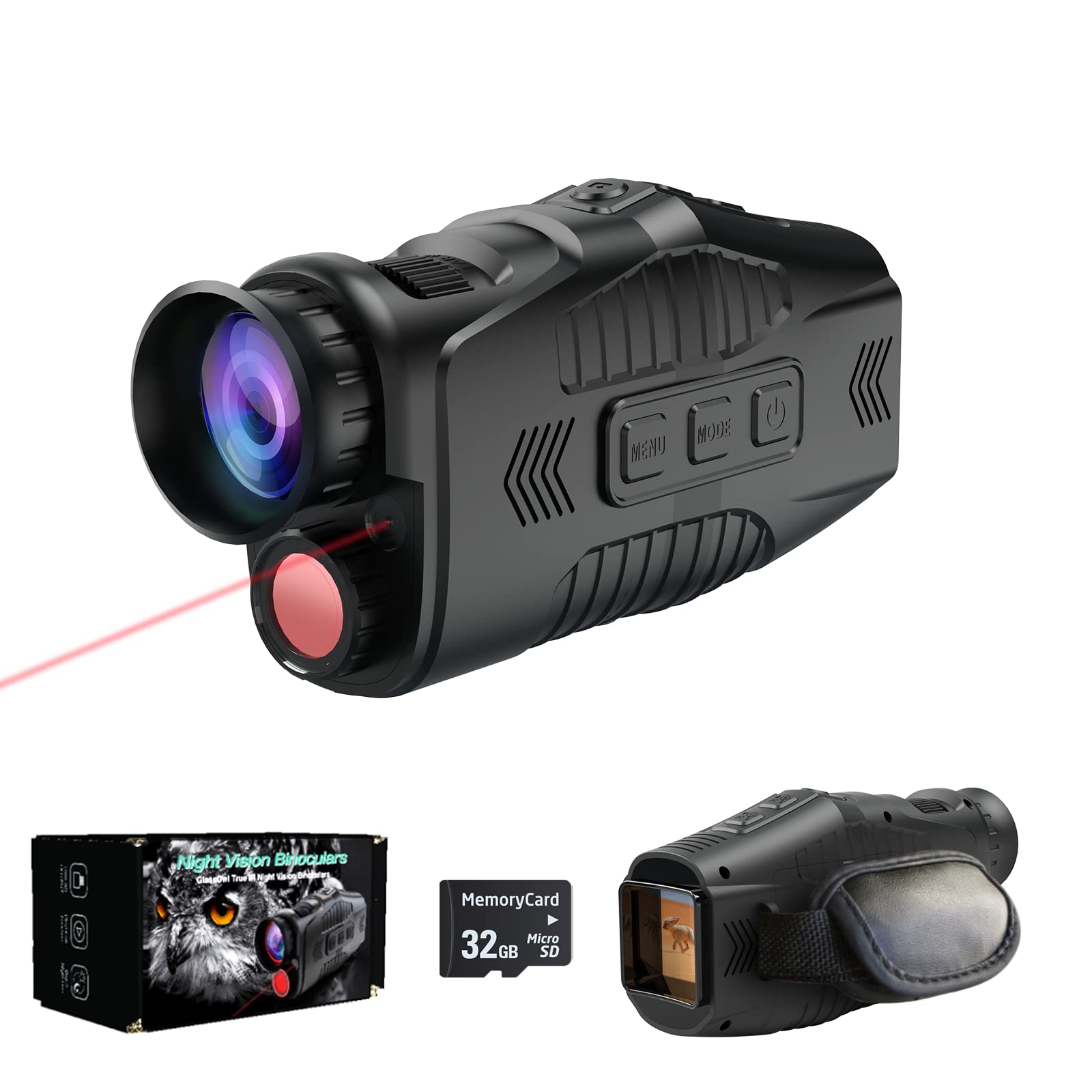 R7 Digital Night Vision Monocular,Night Vision Monocular Goggles,Full High  Definition 1080p Sensor,Travel Infrared Monoculars Save Photos & Videos for