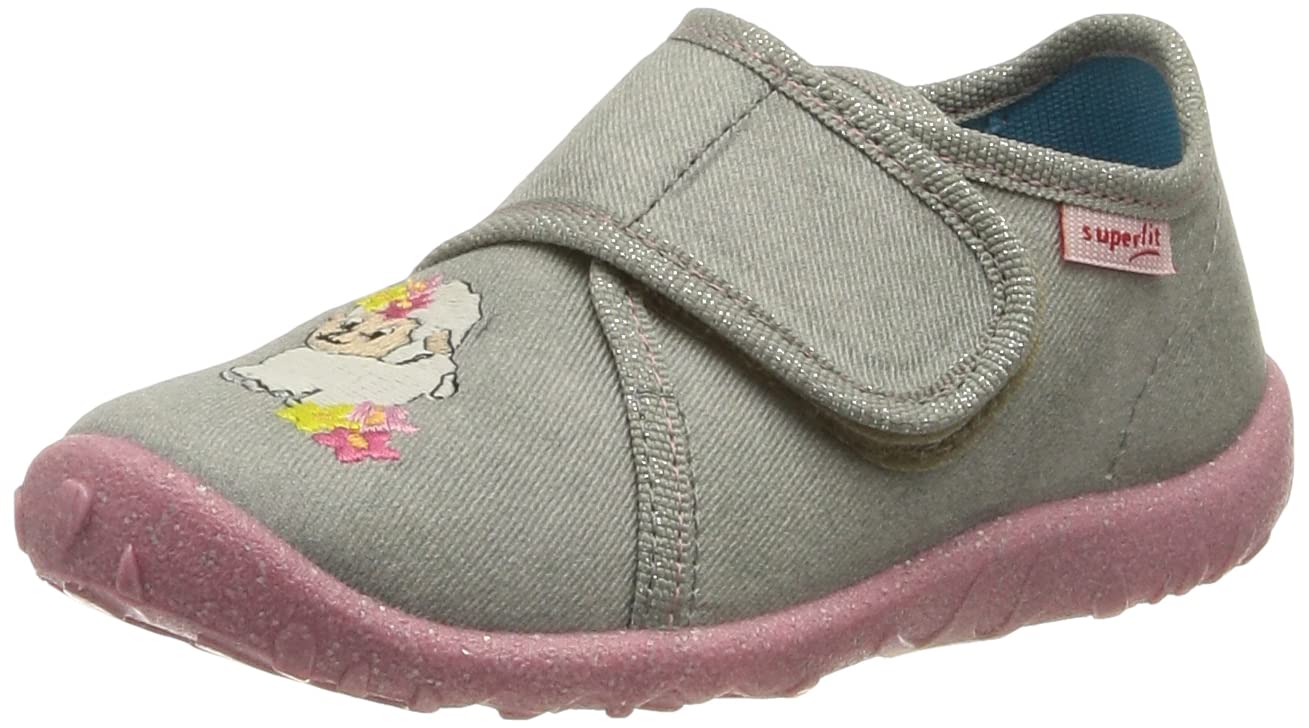 Superfit Girl's Spotty Slipper 1 UK Child Grey White 2030