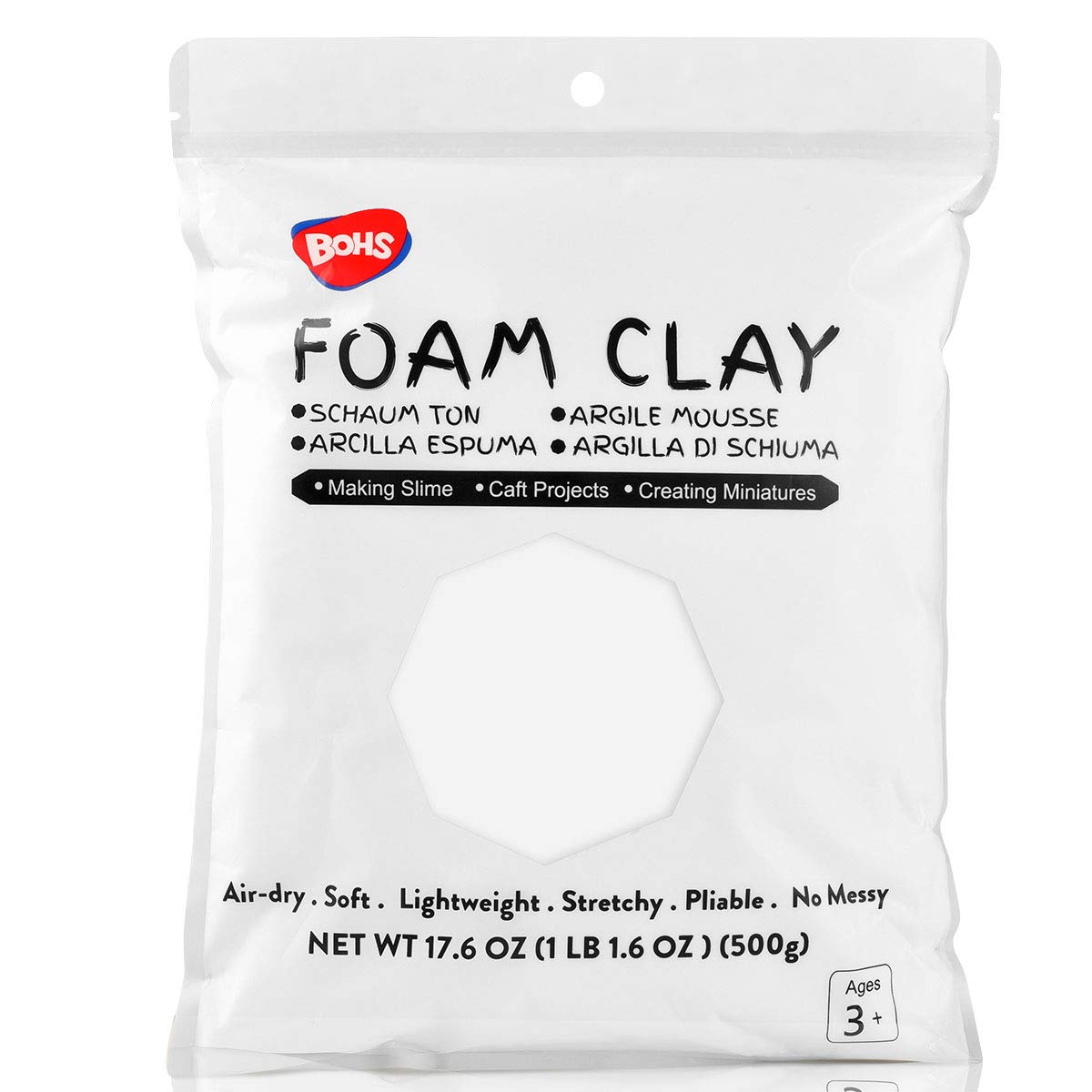 Bohs Ultra-Light Slime and Foam Modeling Clay, Air Dry, for Preschool Arts  & Crafts,1.1 Pound/ 500 Grams - Ultra-Light Slime and Foam Modeling Clay, Air  Dry, for Preschool Arts & Crafts,1.1 Pound/