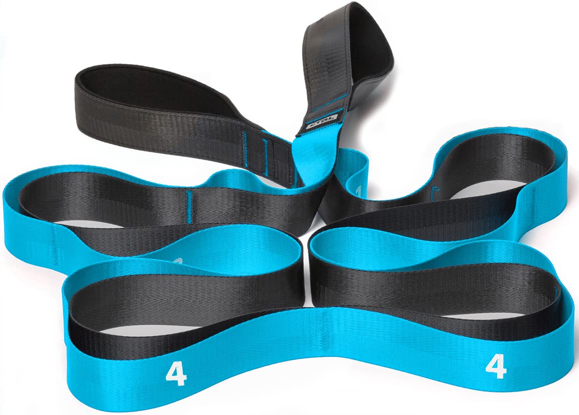 Stretching Strap with Loops for Physical Therapy, Yoga, Exercise