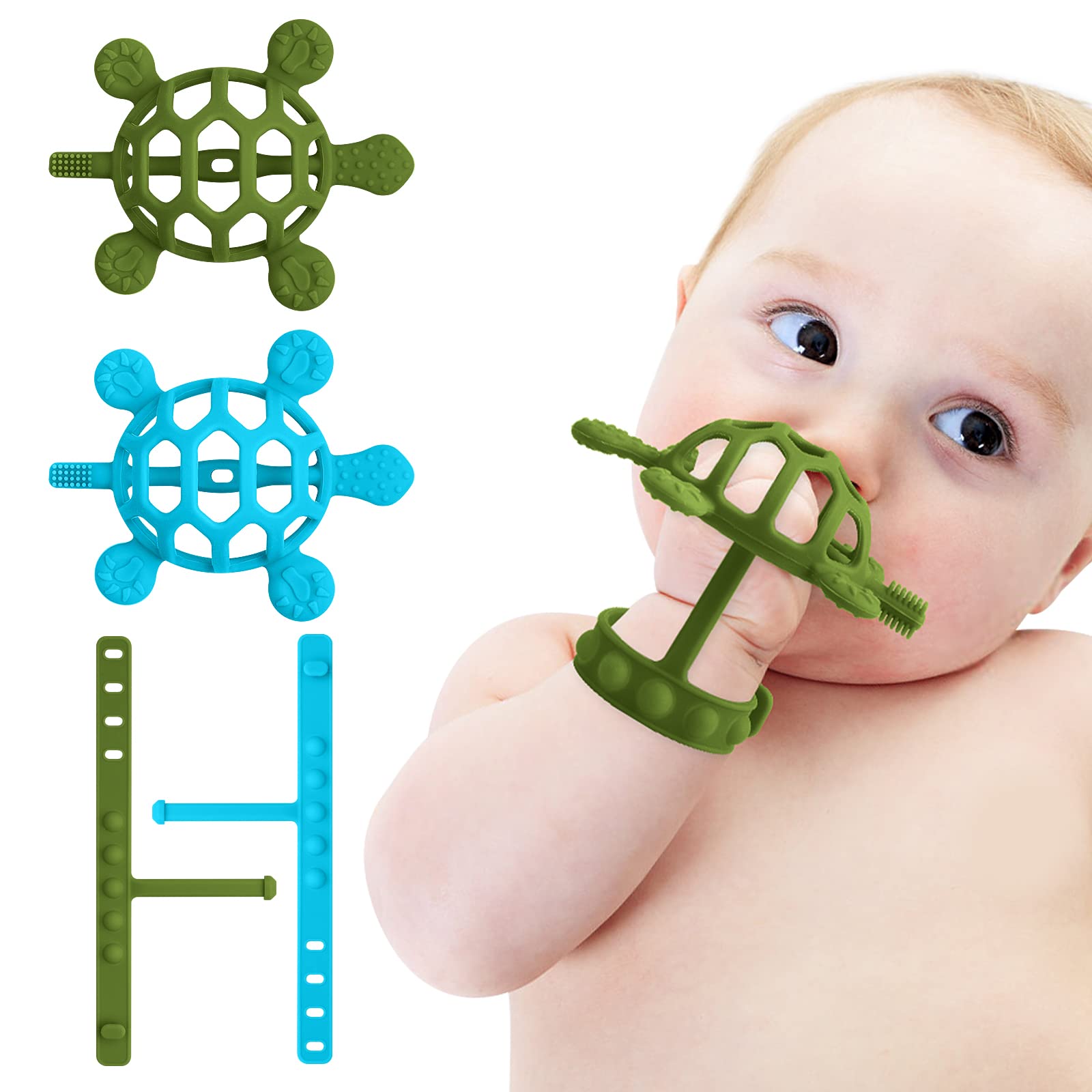 Teething Toys for Babies - Never Drop Food Grade Silicone Baby