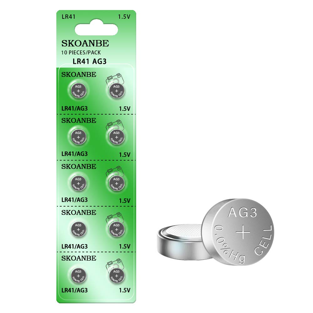 AG3 10 button cell battery AG3 / LR41 / 392 1,5V Cellectron - HelloBatteries