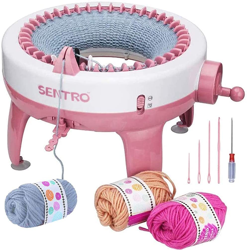 SENTRO Sentro Knitting Machine, 22/40/48 Needles Smart Weaving Round Loom, Knitting  Machines Knitting Board Rotating Double Knit Loom M