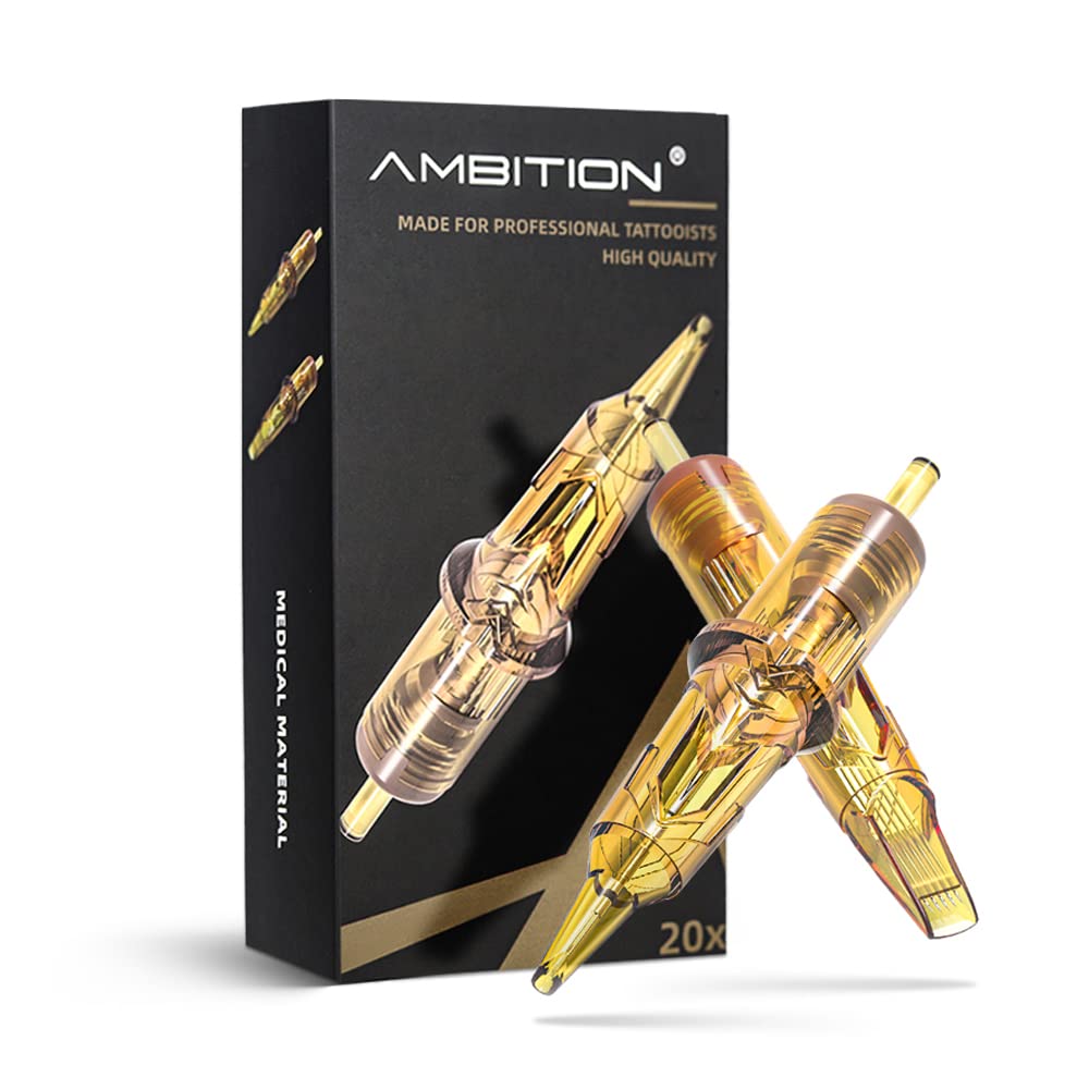Ambition Glory Tattoo Cartridges #8 Bugpin 3RL Needles Disposable 20pcs  0.25mm 3 Round Liner for Rotary Tattoo Machine Supply 0803RL