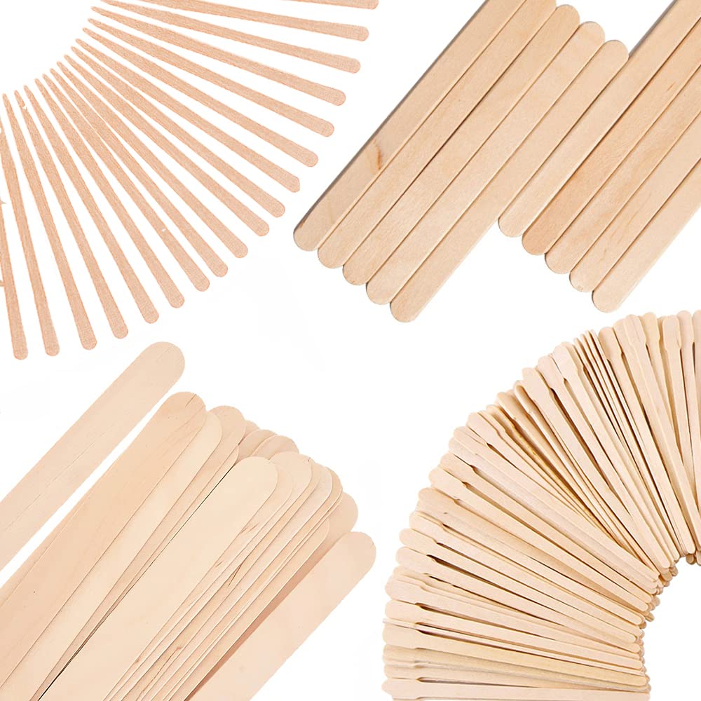 Wooden Craft Sticks, Wax Applicator Wax Sticks 20pcs For Eyebrows/Bikini  Areas/Face 