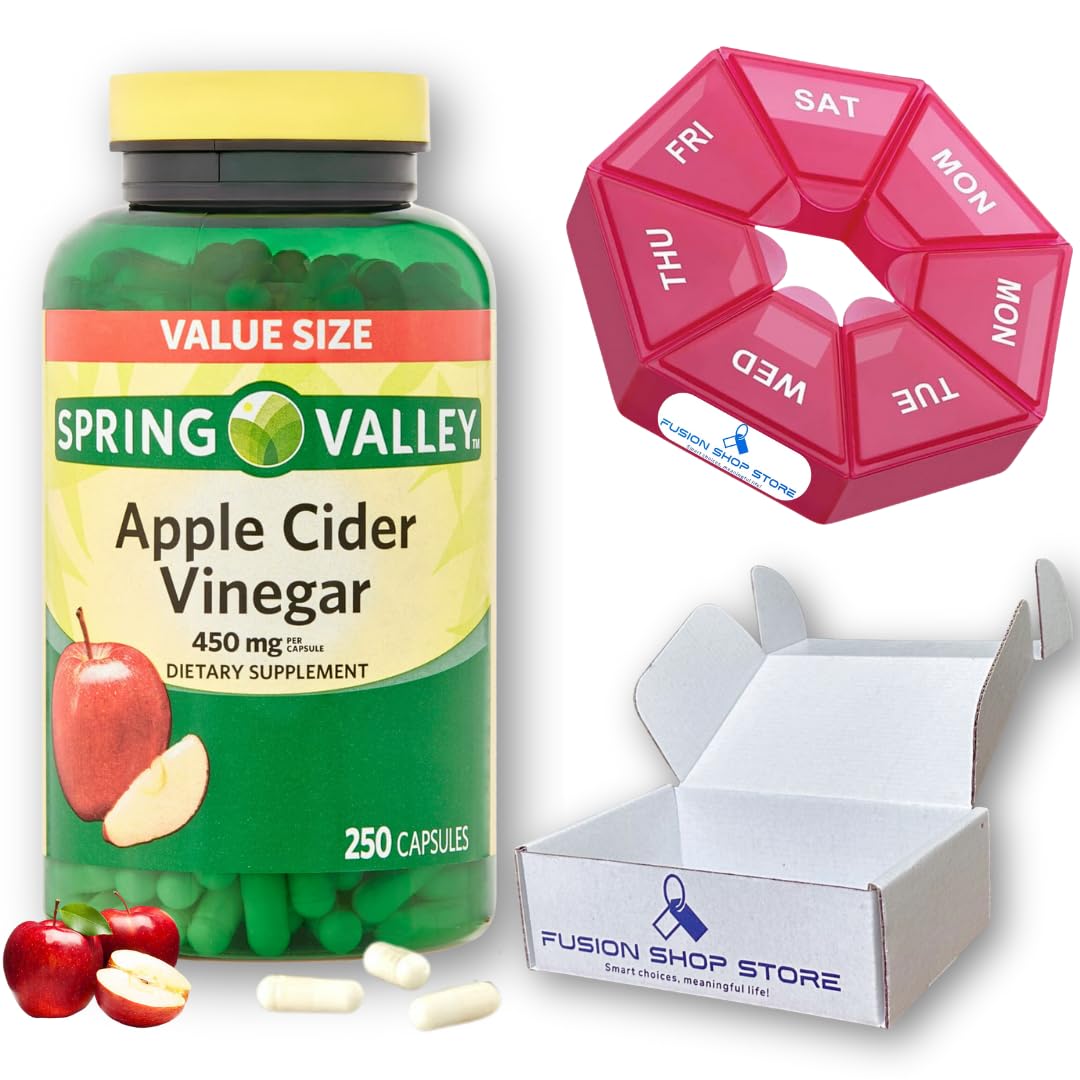 Apple Cider Vinegar Spring Valley 450 mg 250 Capsules Improves