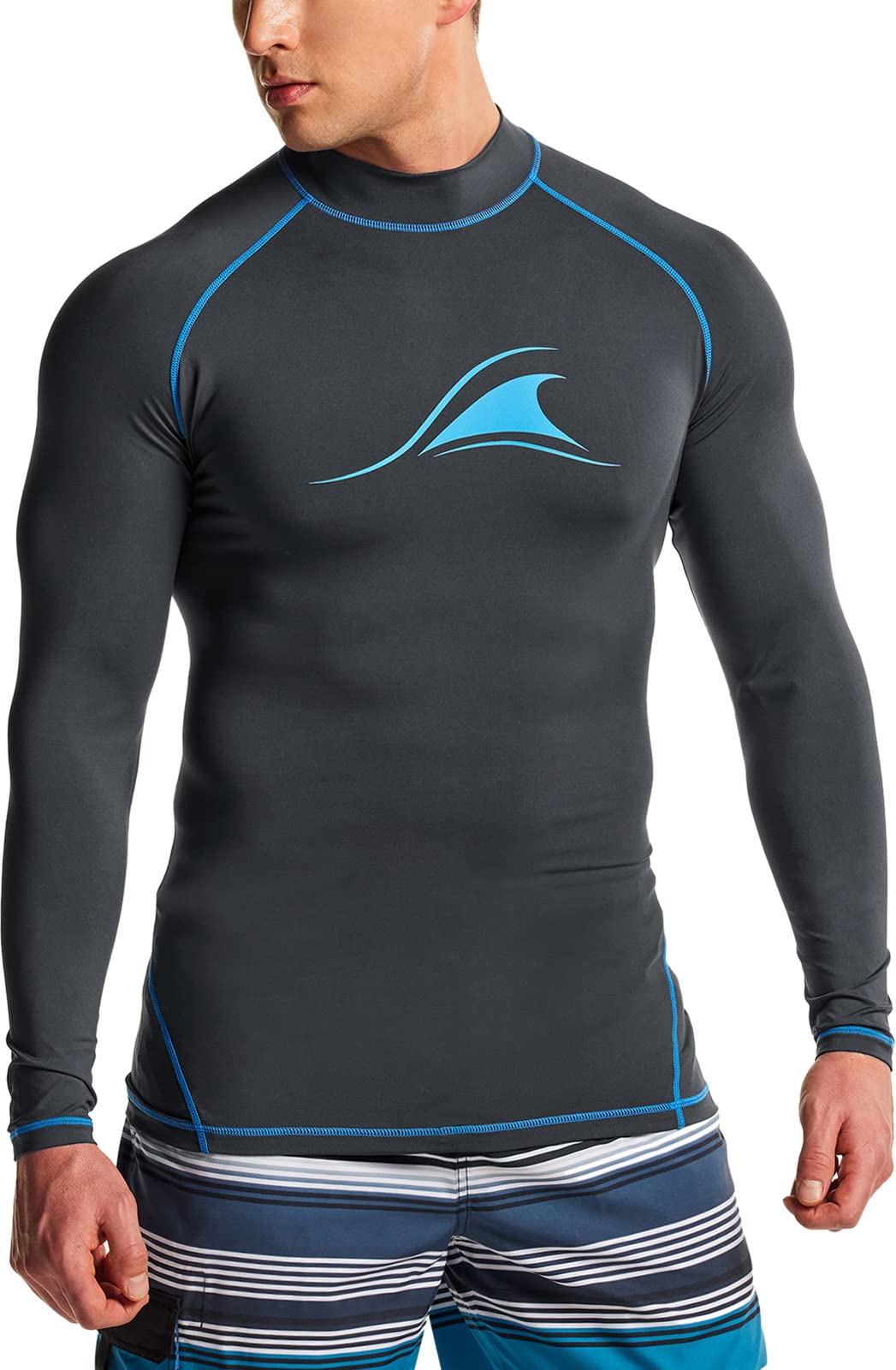 Water-Ready Rashguard Short-Sleeve Swim T-Shirt for Men