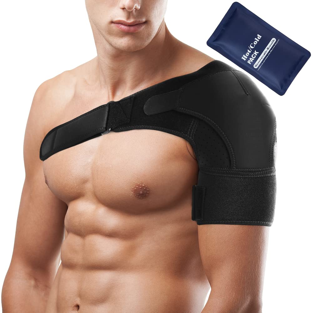 FITTOO Shoulder Support Brace Neoprene Straps Gym Sports Shoulder Brace - Injury  Recovery Muscle Relief Joint Protection 