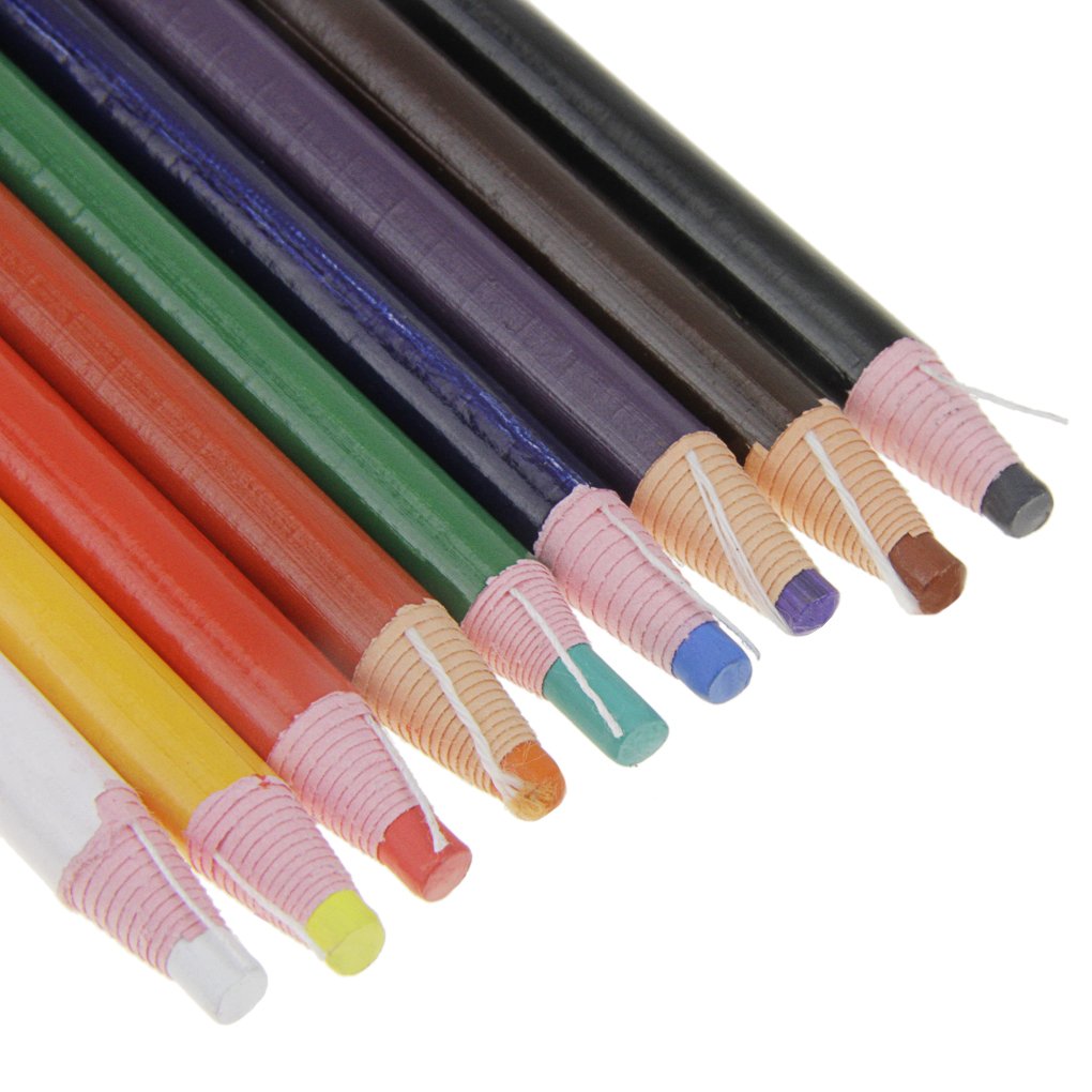 9pcs Peel-off China Markers Grease Wax Pencils Crayons Pencils Marker  Colorful Drawing Art Pencils for Wood Garment Metal Fabric Paper