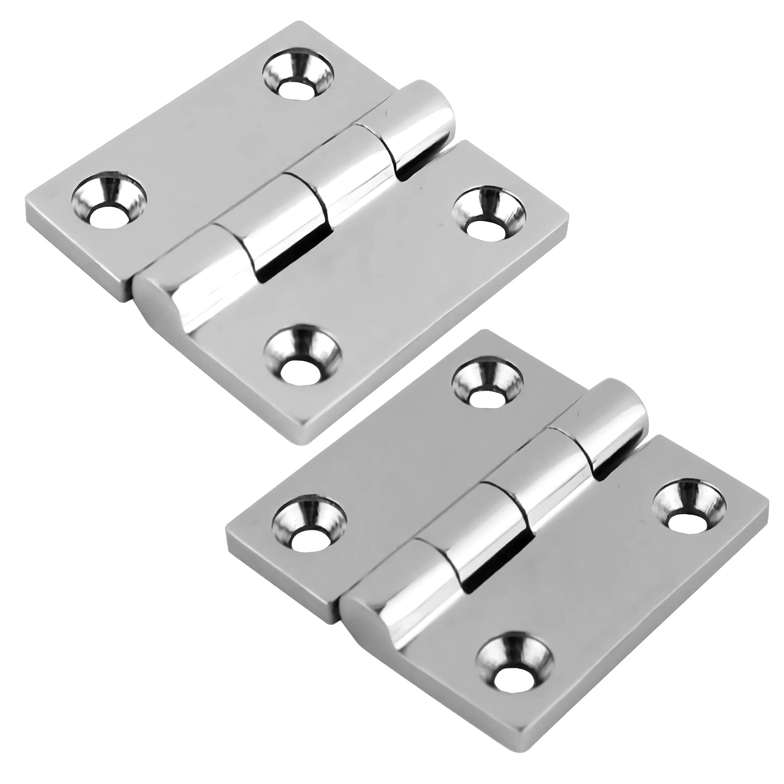 2PCS Stainless Steel 316 Strap Hinge With 6 Holes 152mm Mirror Polish  Marine Boat Hardware Cast Door Strap Hinges