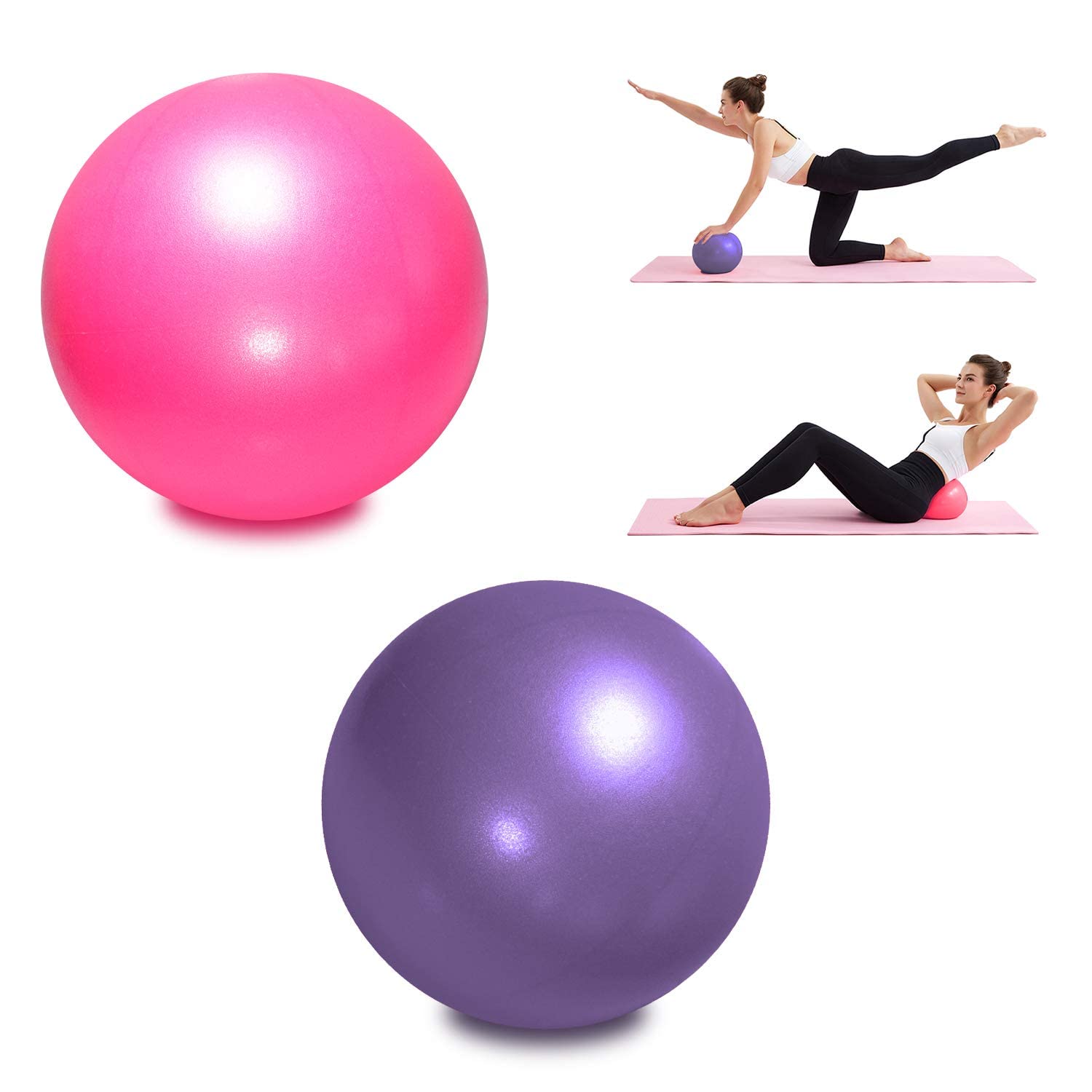 Buy FirstFit Small Exercise Yoga Ball, Pilates Ball 25cm/9 Inch Small Workout  Ball Anti-Burst Fitness Balance Ball for Gym, Office, Home Workout, Core  Training (Size-25 CM, Multicolor) Online at Best Prices in