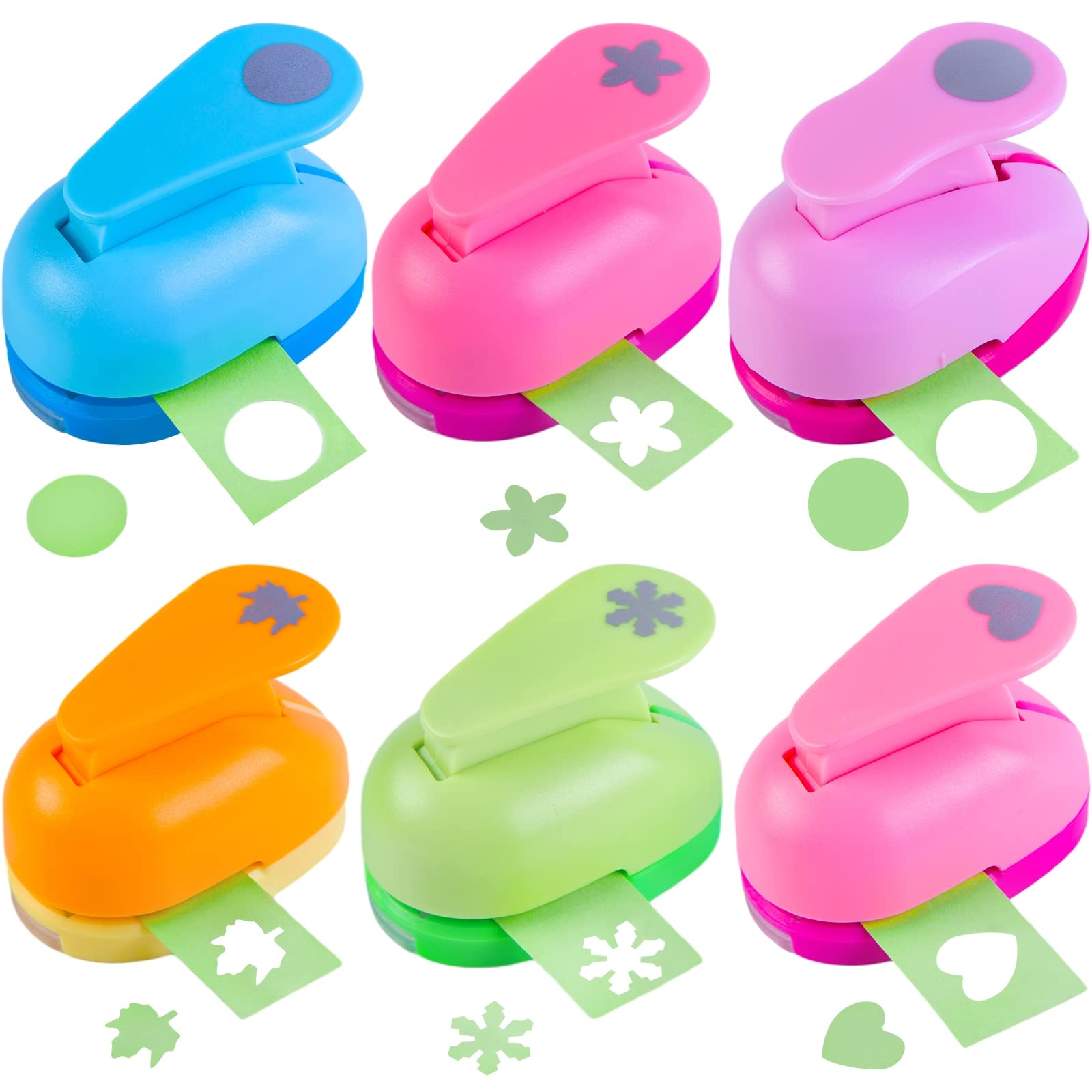 Loveinusa Punch Craft Set, 10 Pack Hole Punch Shapes Hole Punch Shape Supplies 