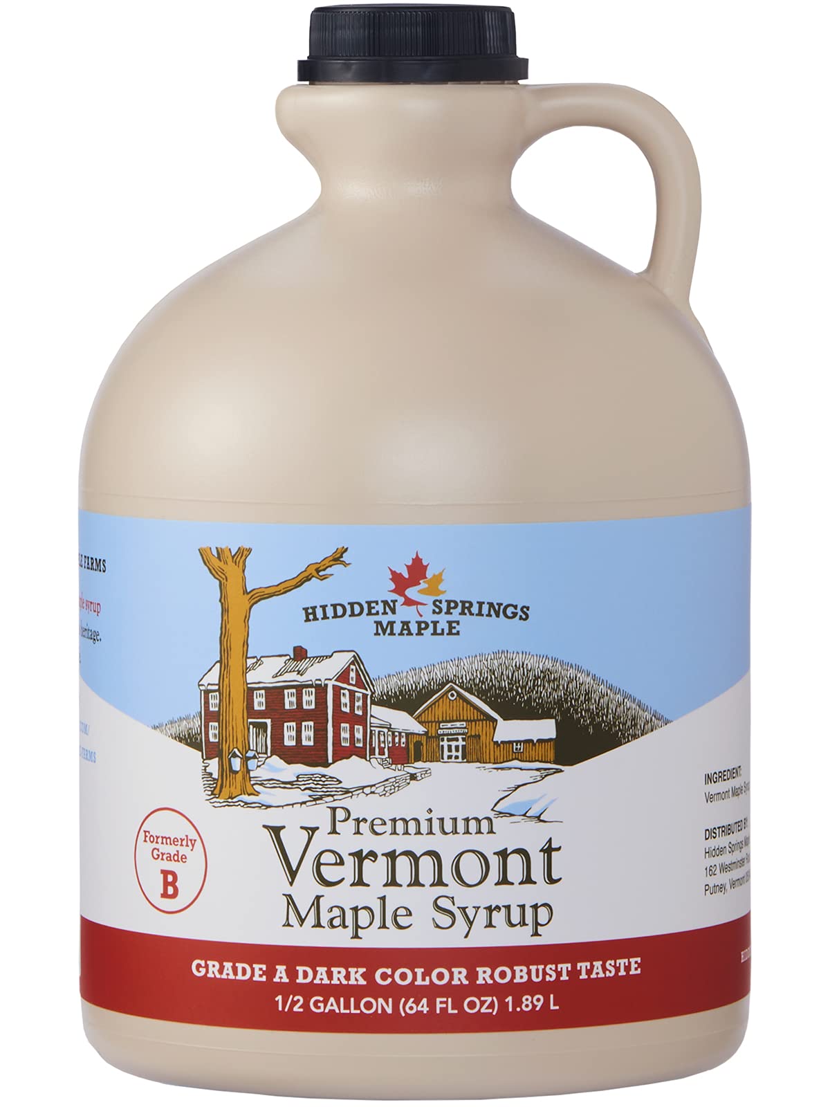 Vermont Pure Grade A Dark Maple Syrup