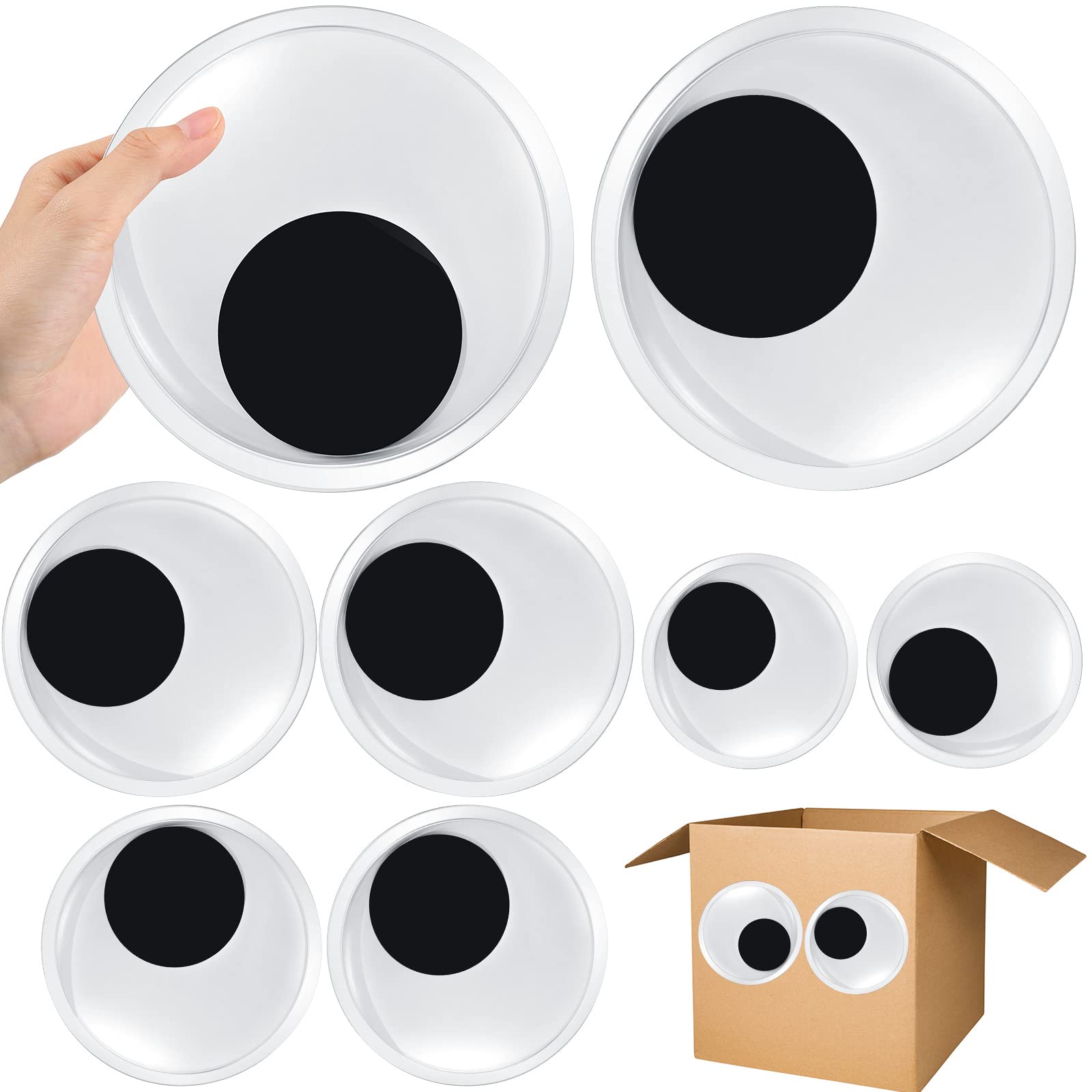 5 Inch Giant Googly Eyes Plastic Wiggle Eyes with Self Adhesive for Crafts  DIY
