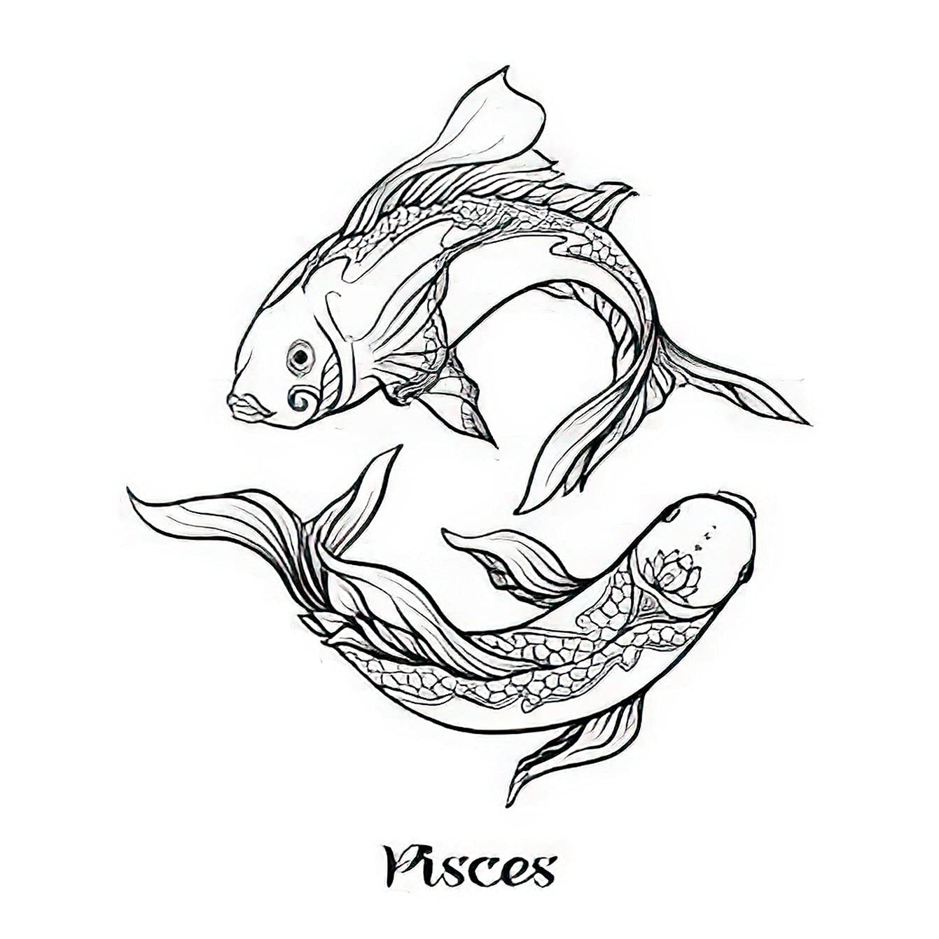 Small Pisces Constellation Temporary Tattoo - Set of 3 – Tatteco