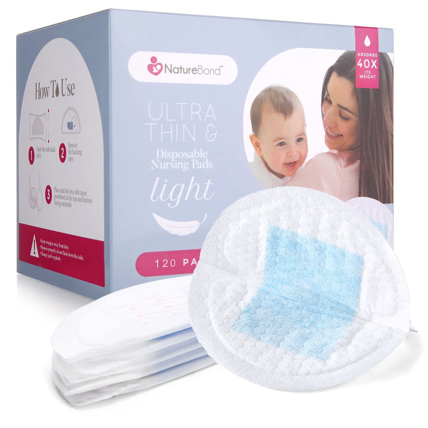 Visland 12Pcs 3-layer Nursing Breast Pads - Washable Pads- Breastfeeding  Nipple Pad for Maternity - Reusable Nipplecovers for Breast Feeding