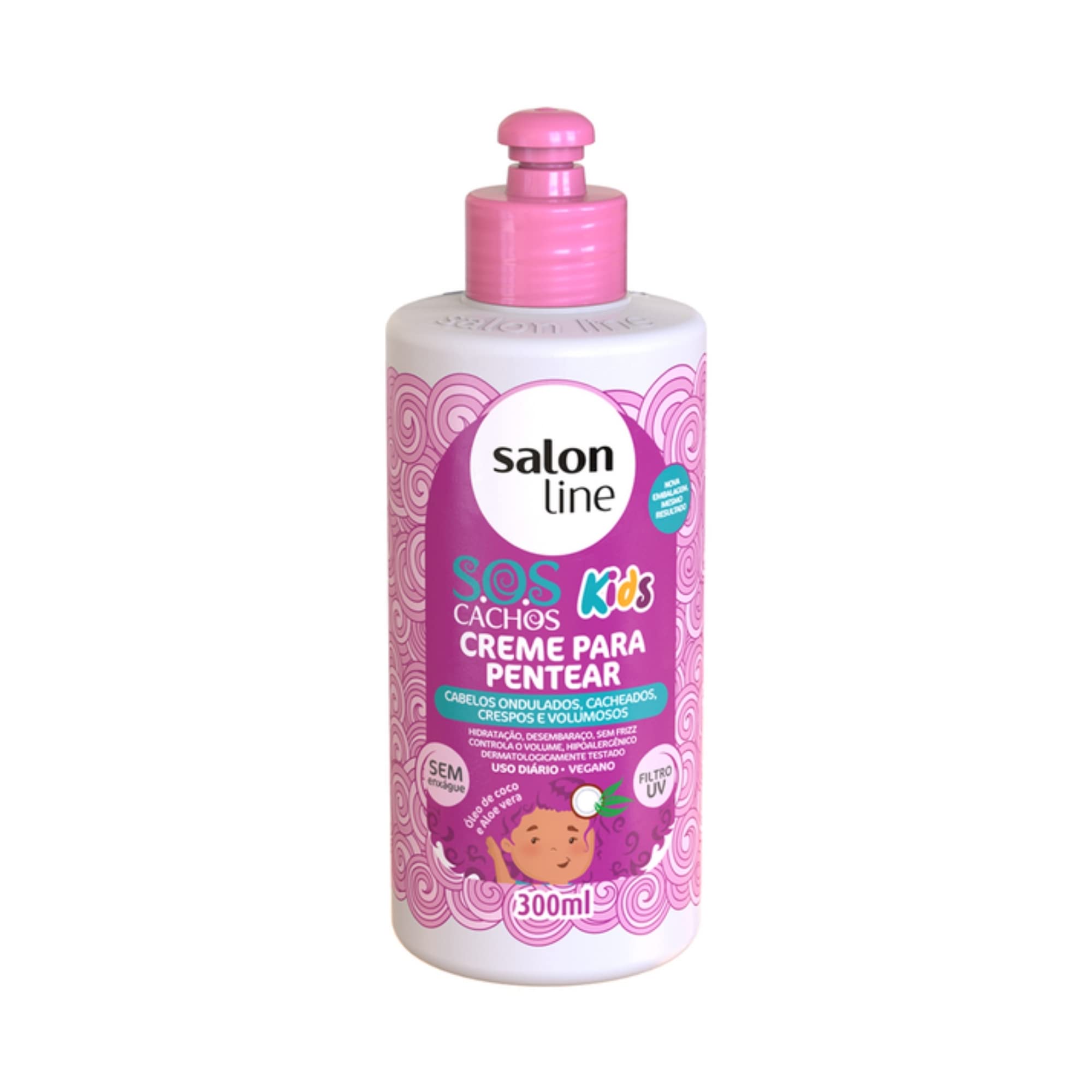  Linha Tratamento (SOS Cachos) Salon Line - Creme para Pentear  Mel Cachos Intensos 300 Ml - (Salon Line Treatment (SOS Curls) Collection -  Intense Curls Honey Combing Cream 10.14 Fl Oz) 